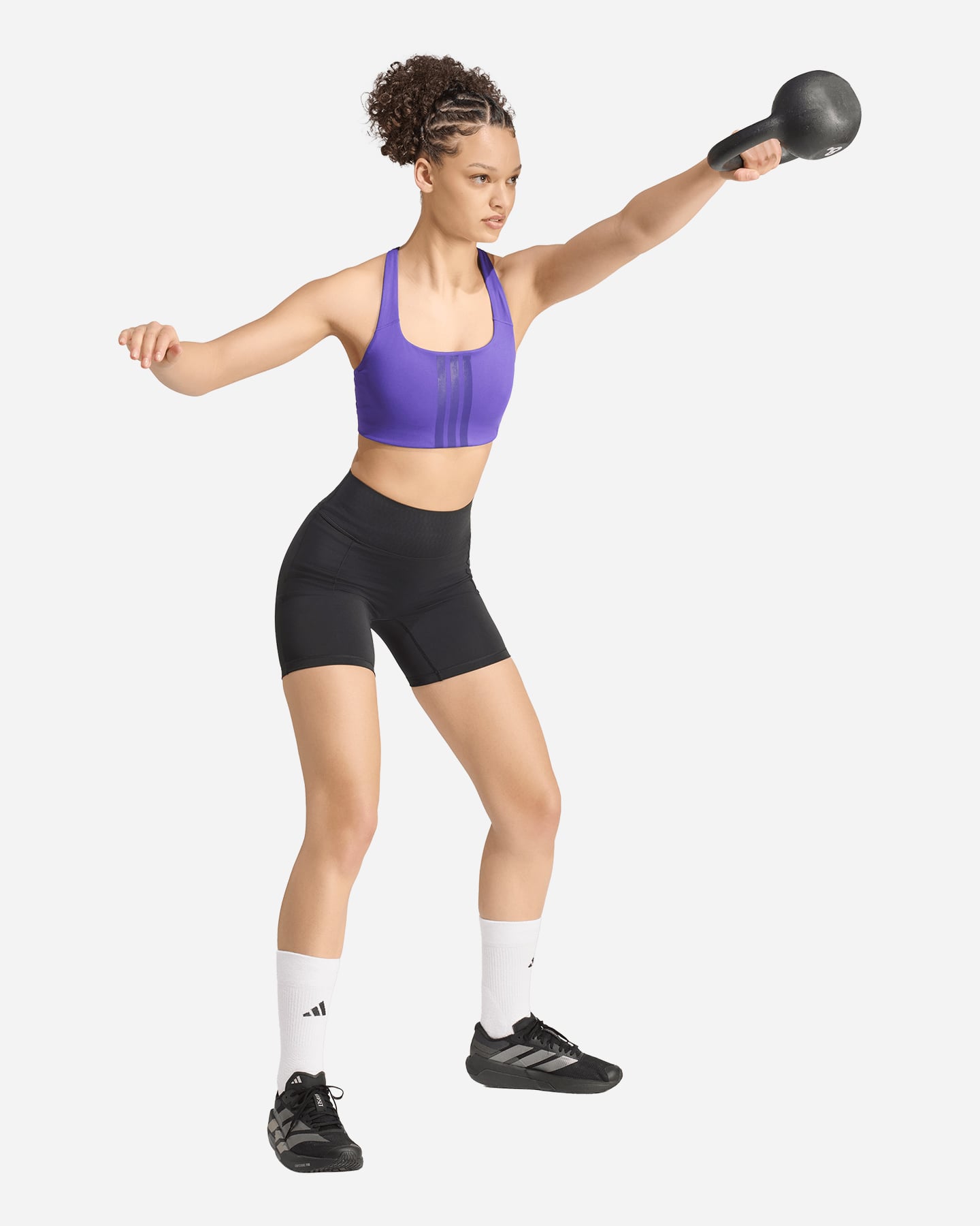 Bra training ADIDAS OPTIME 3STRIPES W - Viola - 3 | Cisalfa Sport