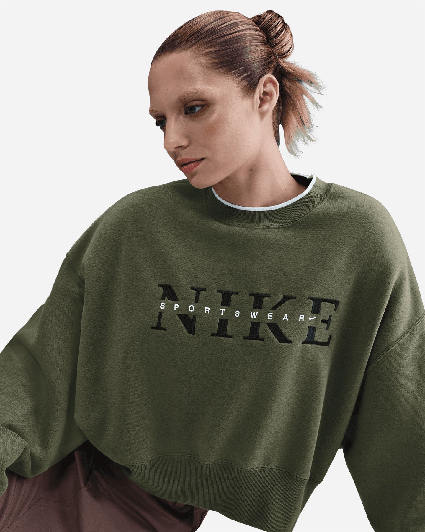 Felpa NIKE BIG LOGO PHOENIX W - Verde - 4 | Cisalfa Sport