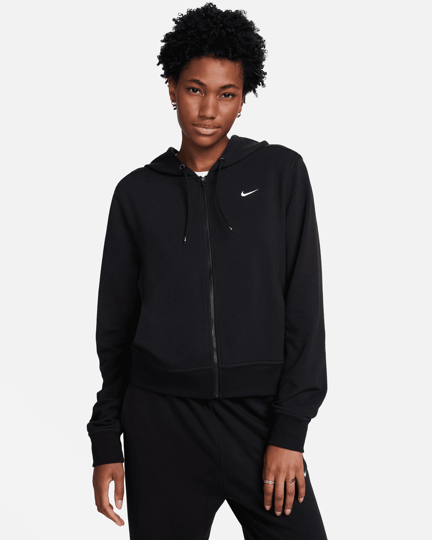 Felpa training NIKE DRI FIT SMALL LOGO W - Nero - 0 | Cisalfa Sport