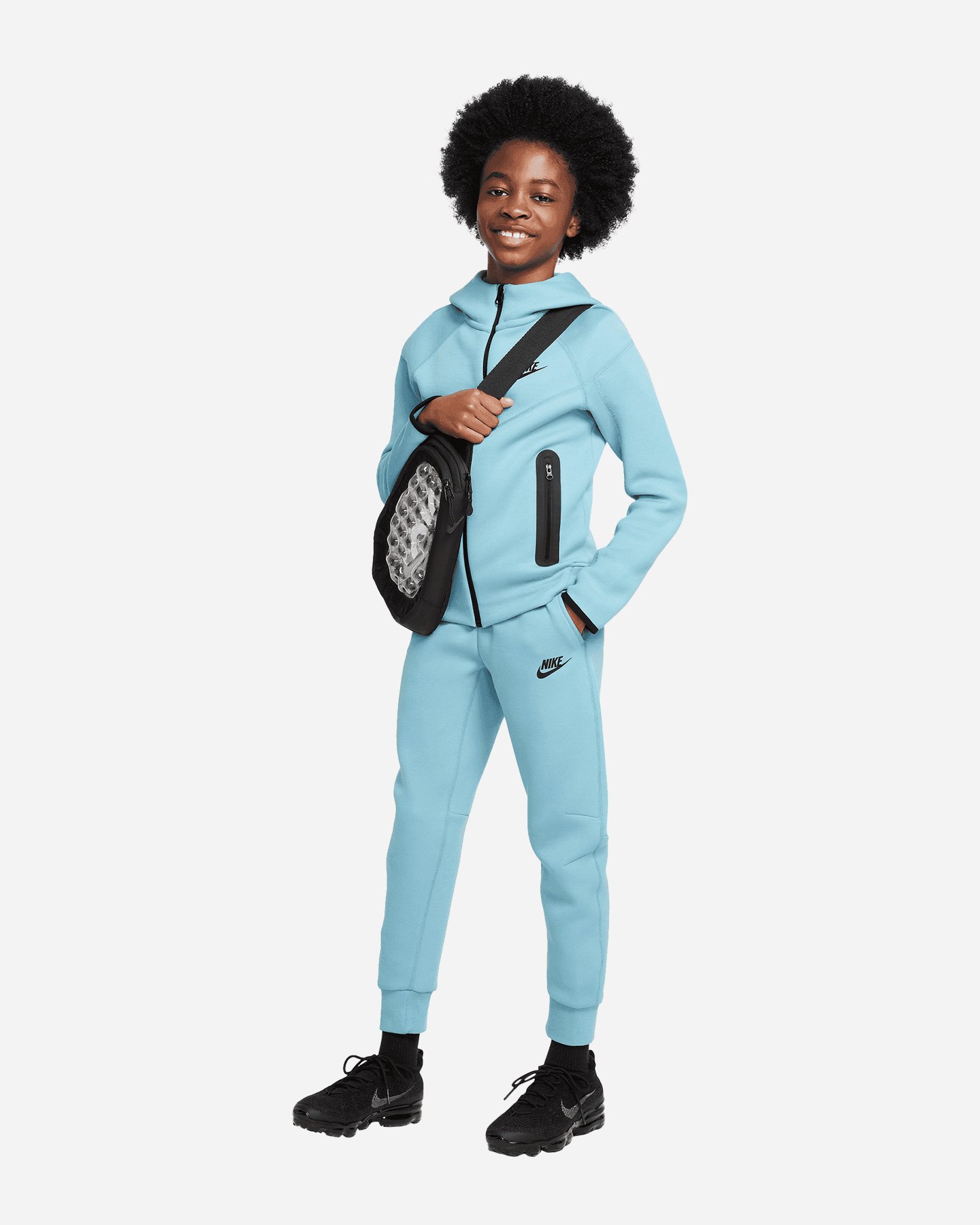 Pantalone NIKE TECH FLEECE JR - Azzurro - 2 | Cisalfa Sport