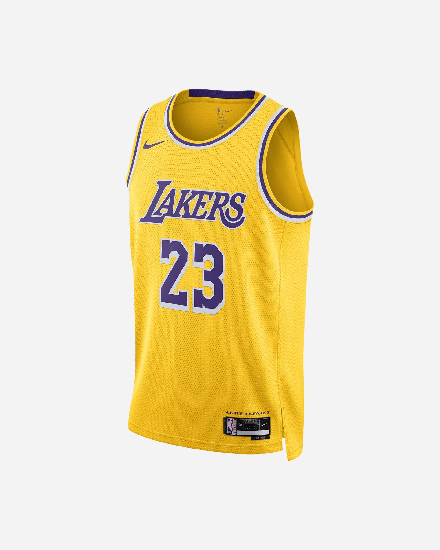 Canotta basket NIKE ICON LAKERS LEBRON J. SWING 22 M - Giallo - 0 | Cisalfa Sport