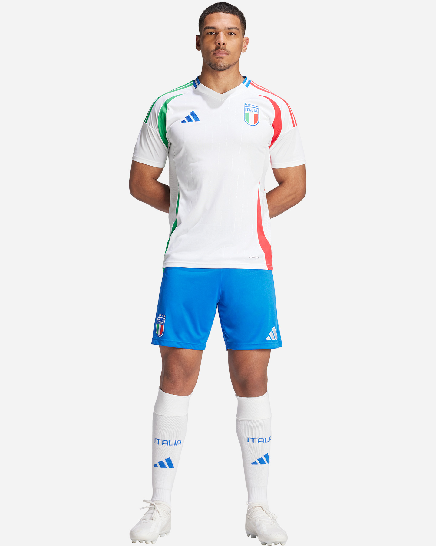 Pantaloncini calcio ufficiali ADIDAS ITALIA FIGC AWAY M - Blu - 4 | Cisalfa Sport