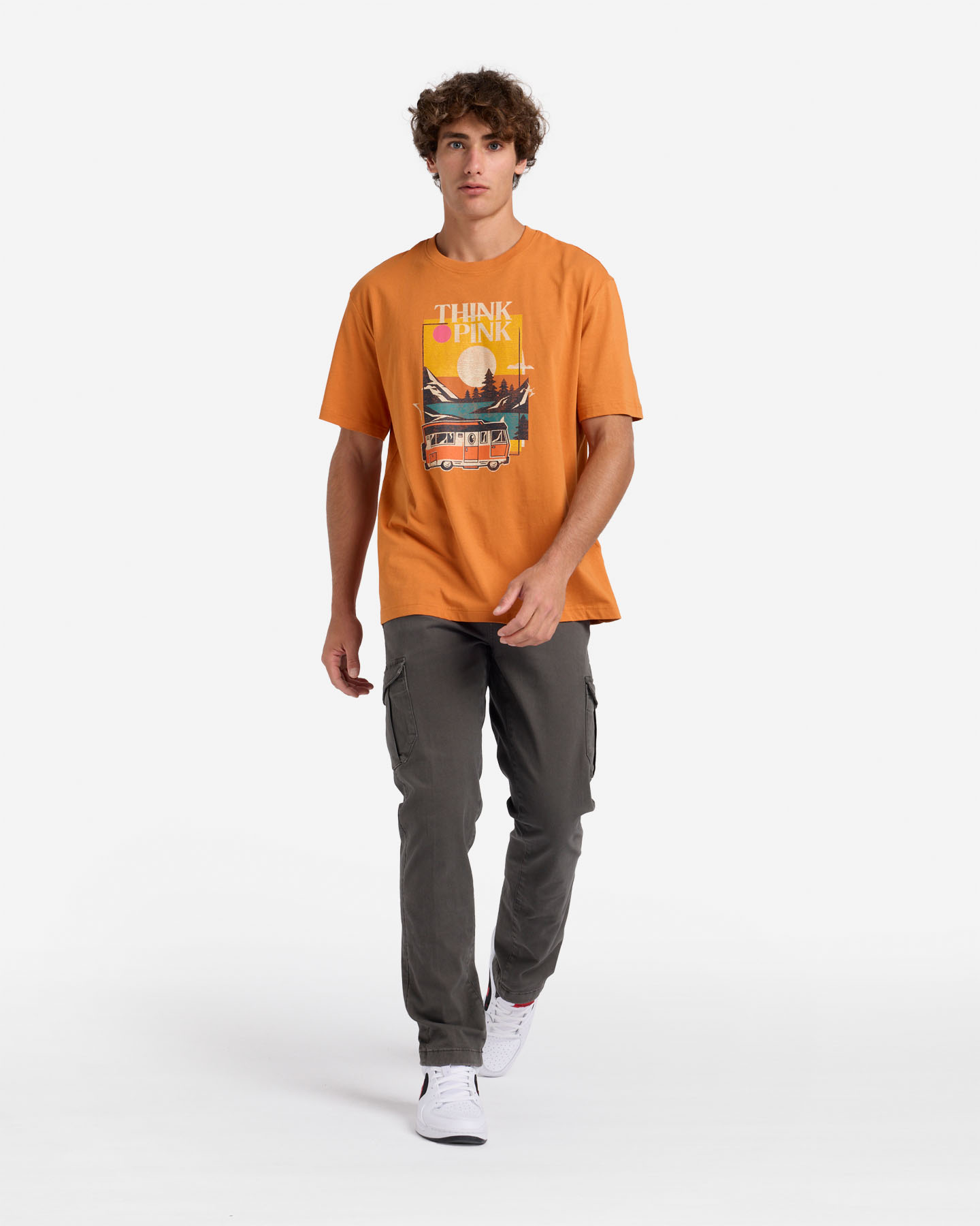 T-shirt THINK PINK GRAPHIC M - Arancione - 3 | Cisalfa Sport