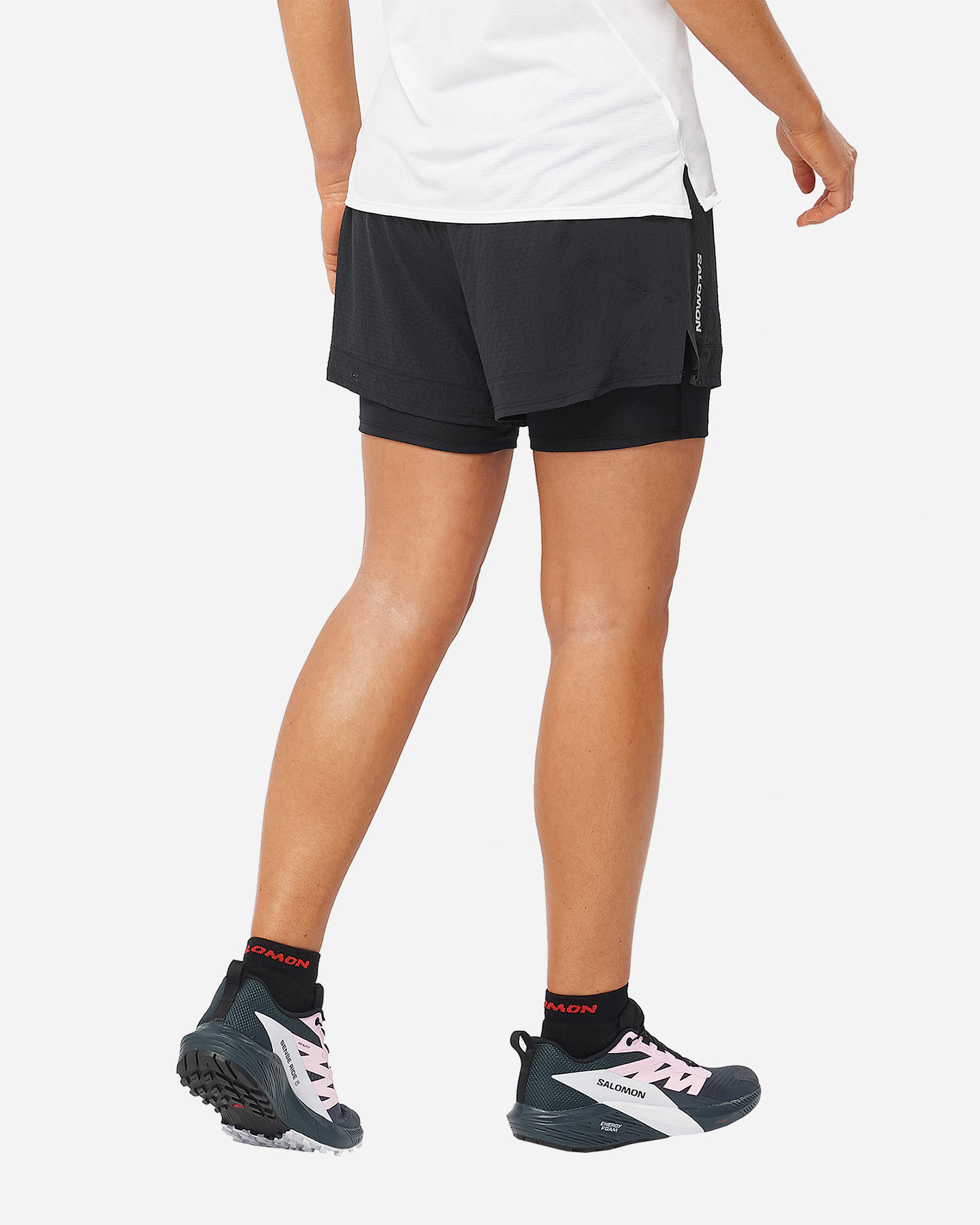 Short running SALOMON SENSE AERO 2IN1 W - Nero - 2 | Cisalfa Sport