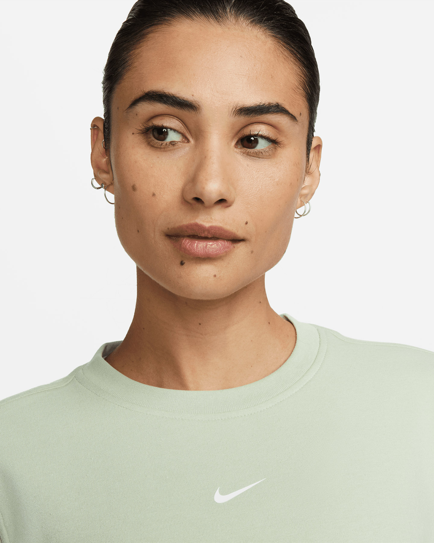 Felpa training NIKE DRI FIT SMALL LOGO W - Verde - 3 | Cisalfa Sport