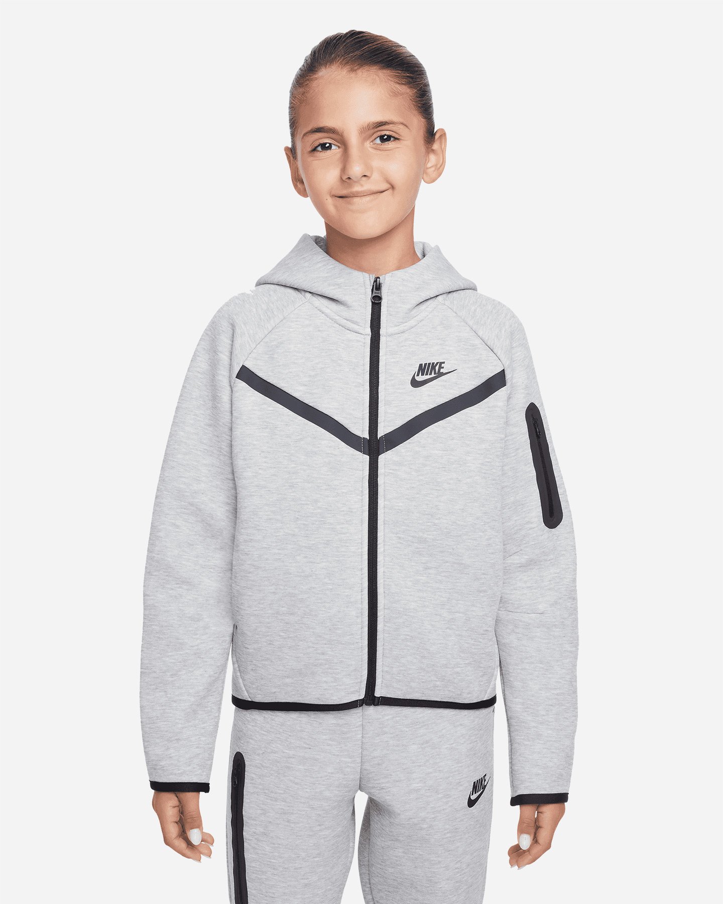 Felpa NIKE TECH FLEECE 2 JR - Grigio - 0 | Cisalfa Sport