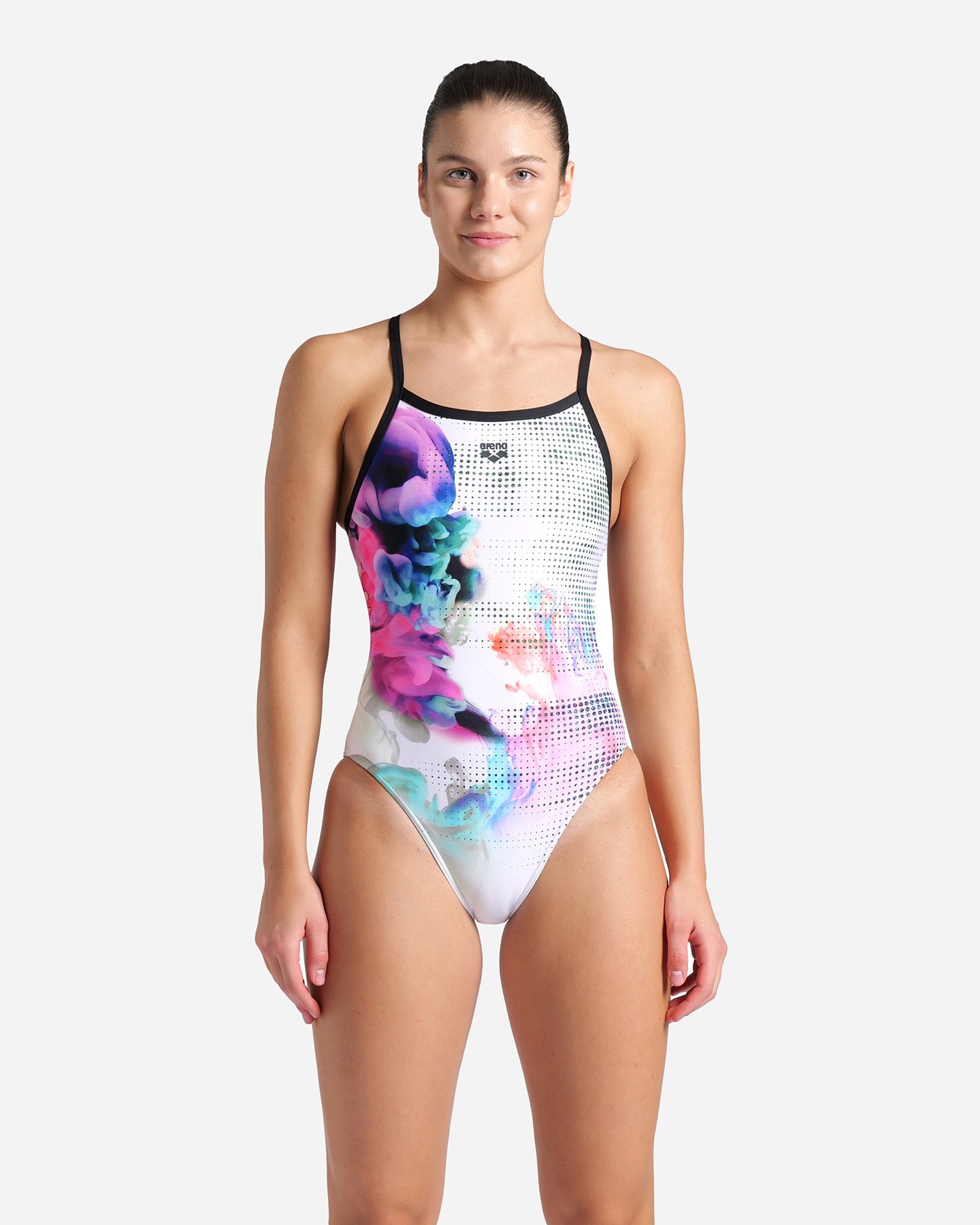 Costume piscina ARENA AIRBRUSH SWIMS W - Bianco - 1 | Cisalfa Sport
