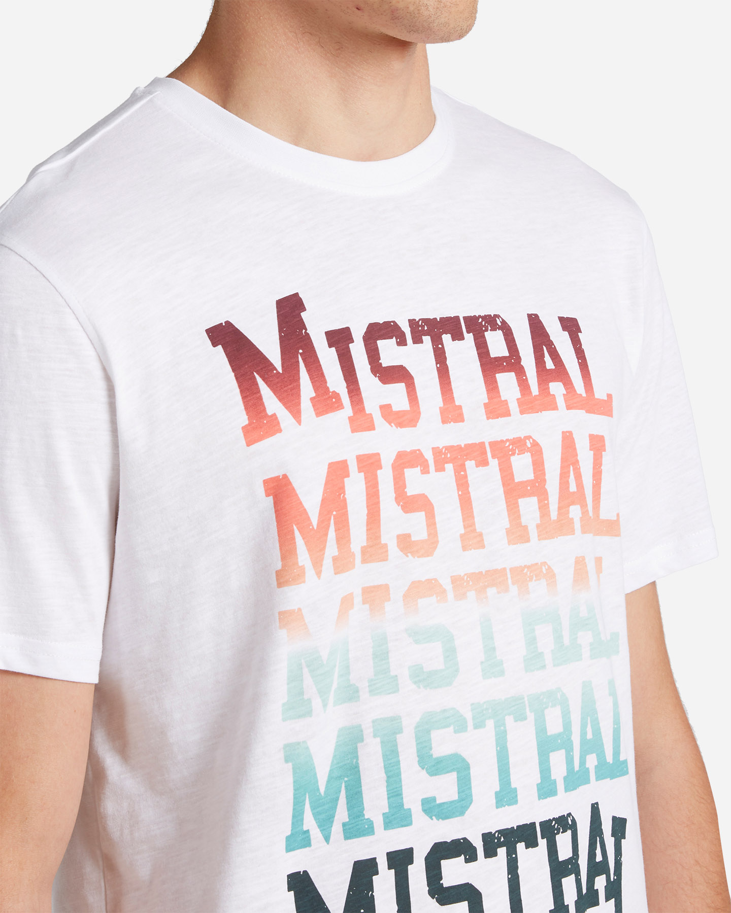 T-shirt MISTRAL DEGRADÈ M - Bianco - 4 | Cisalfa Sport
