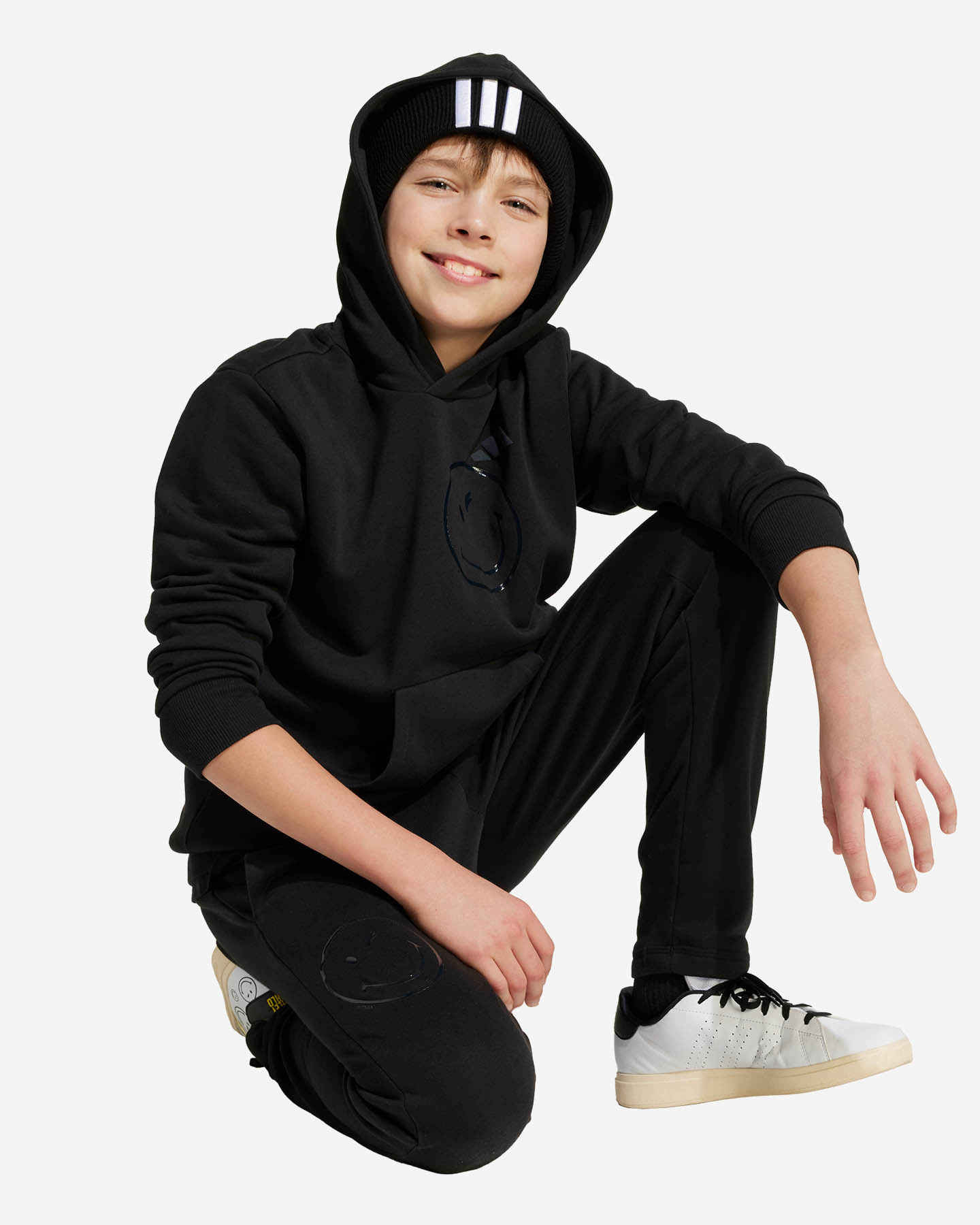 Felpa ADIDAS SMILE JR - Nero - 3 | Cisalfa Sport