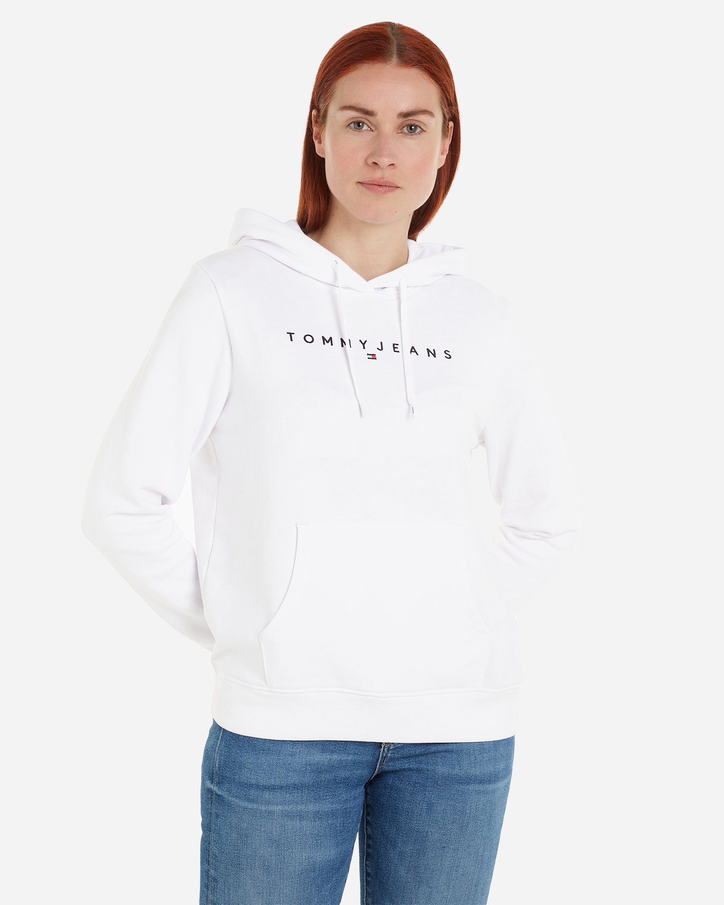 Felpa TOMMY HILFIGER LINEAR LOGO W - Bianco - 2 | Cisalfa Sport