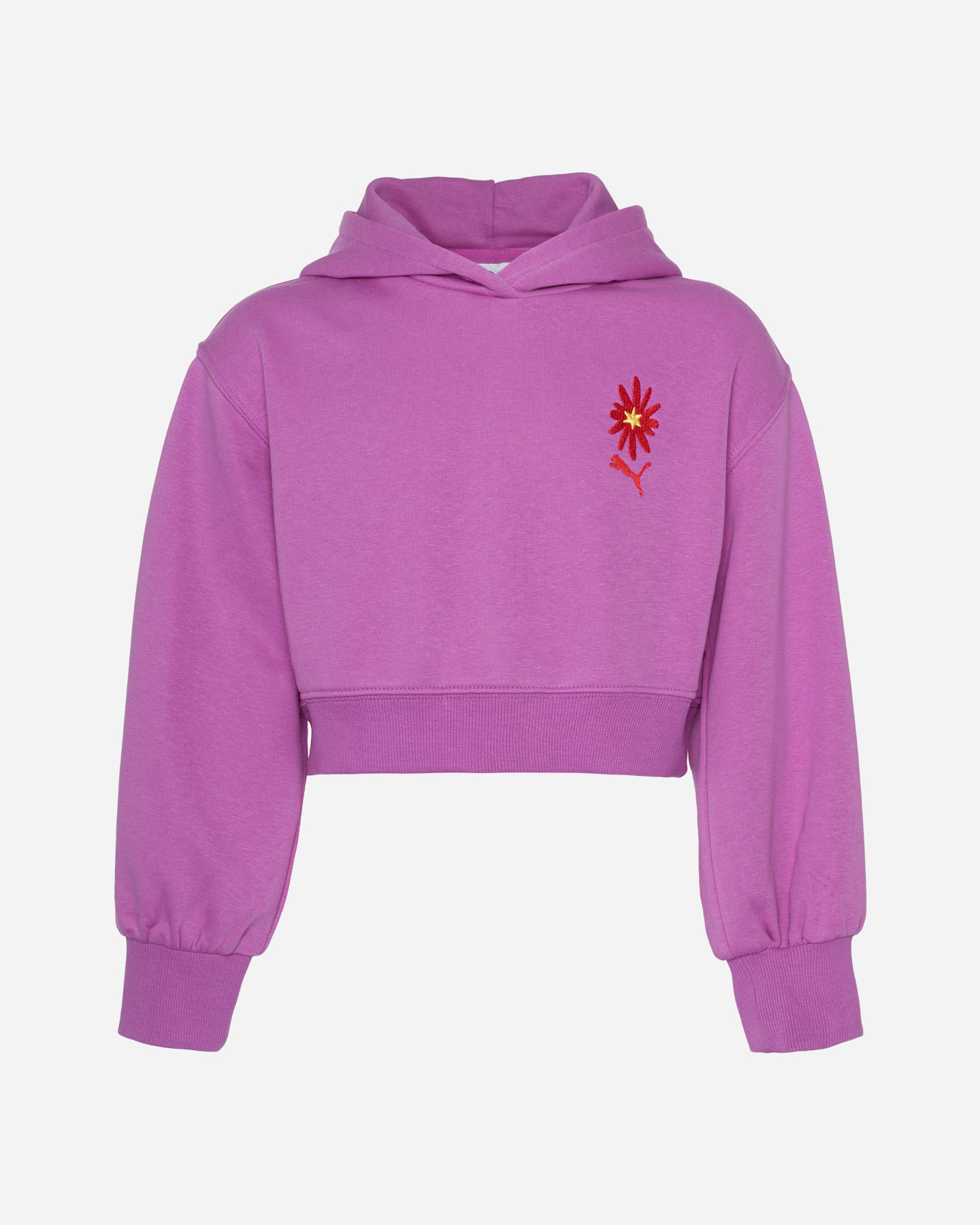 Felpa PUMA CROP SOLID JR - Fucsia - 0 | Cisalfa Sport