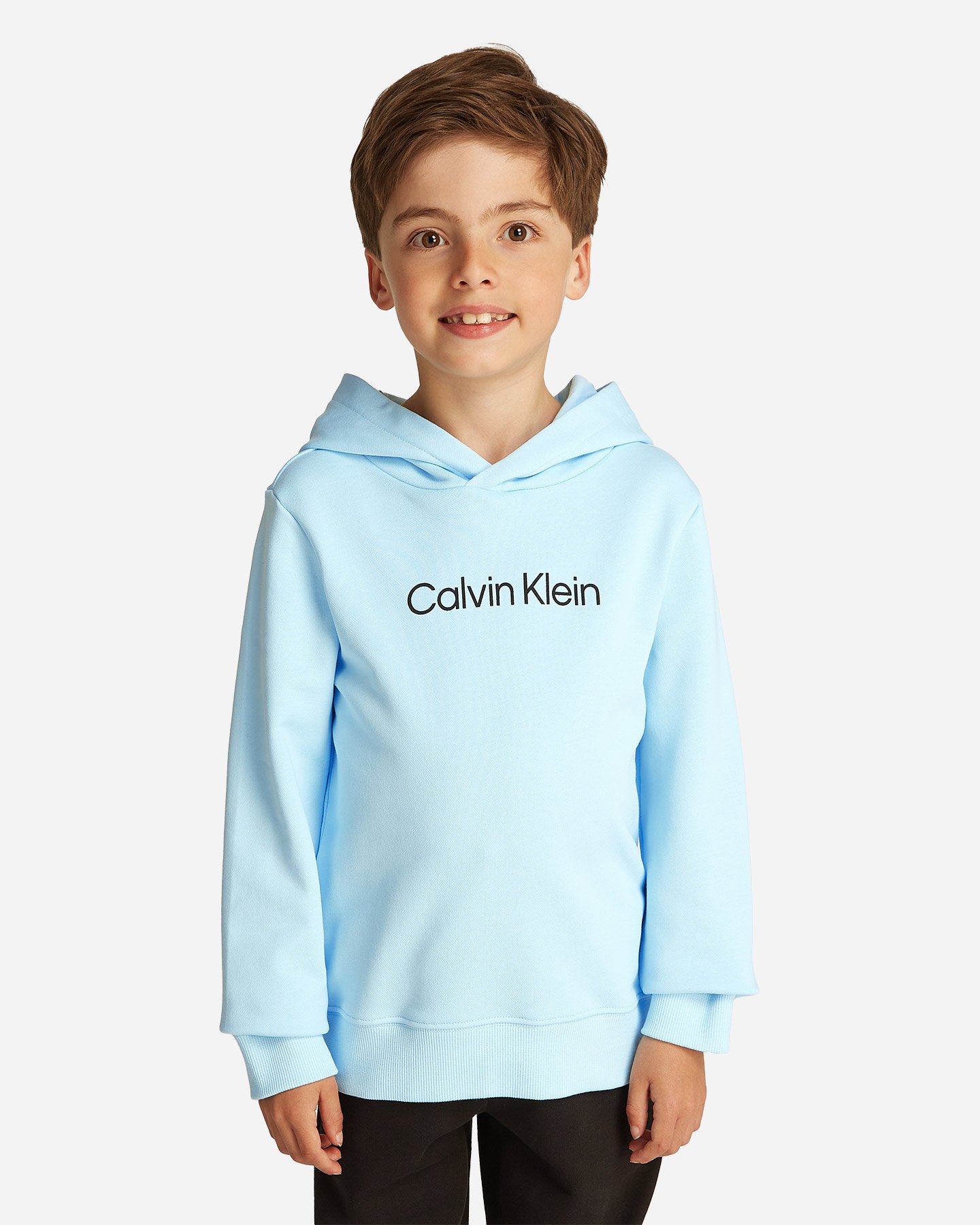 Felpa CALVIN KLEIN JEANS LINE LOGO JR - Azzurro - 4 | Cisalfa Sport