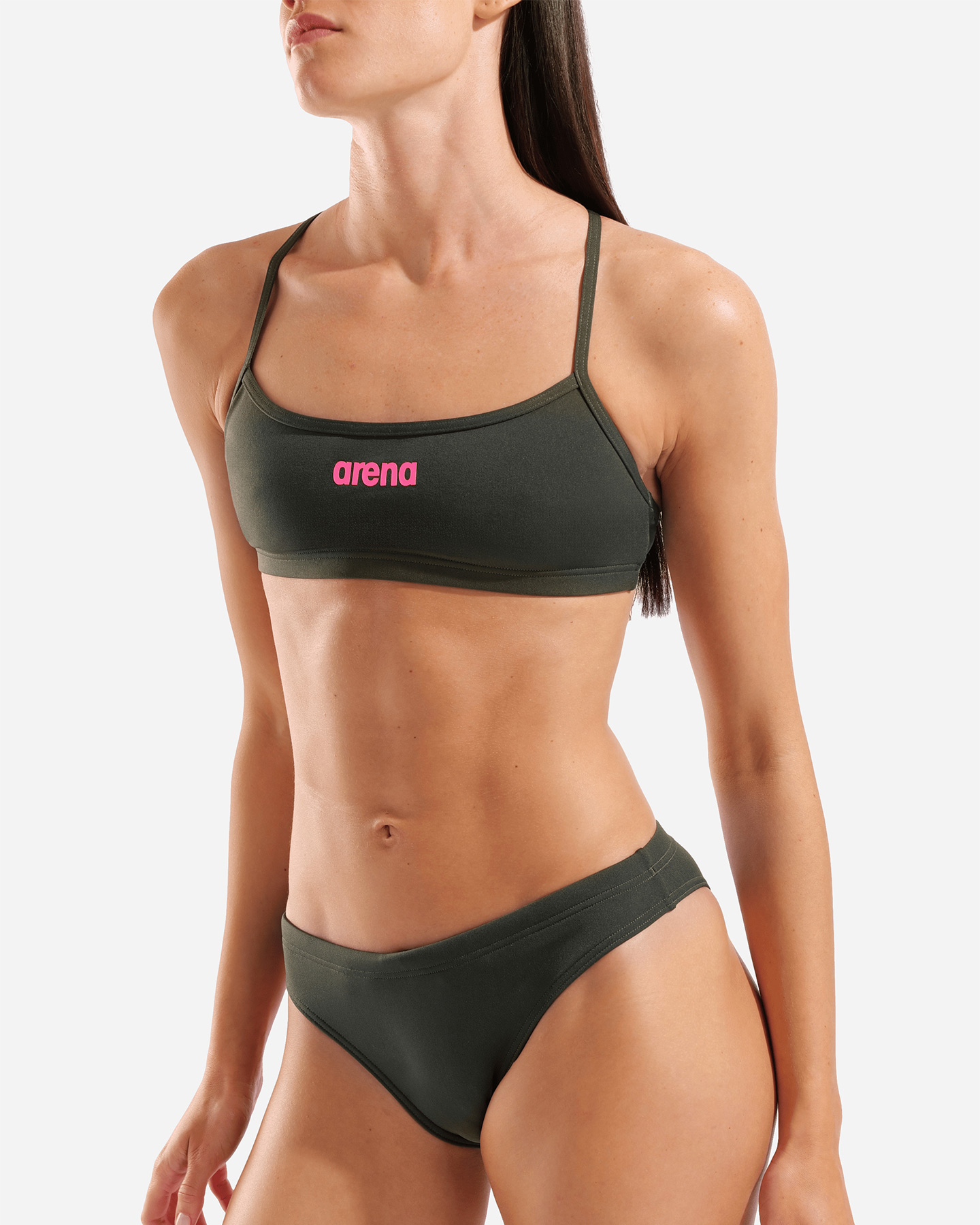 Costume piscina ARENA BANDEAU SOLID W - Verde - 5 | Cisalfa Sport