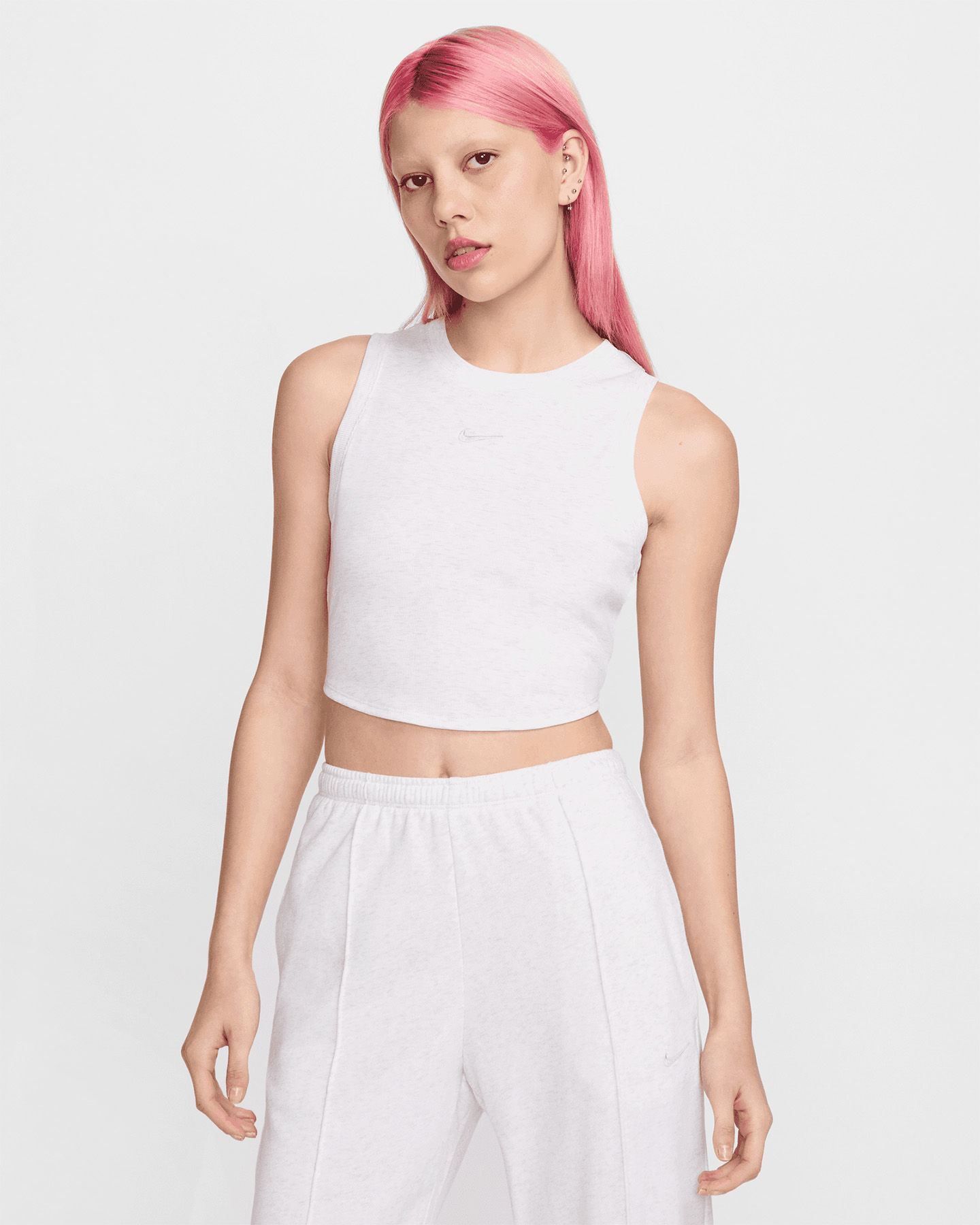 Canotta NIKE COST CROP SMALL LOGO ESSENTIALS W - Grigio - 0 | Cisalfa Sport