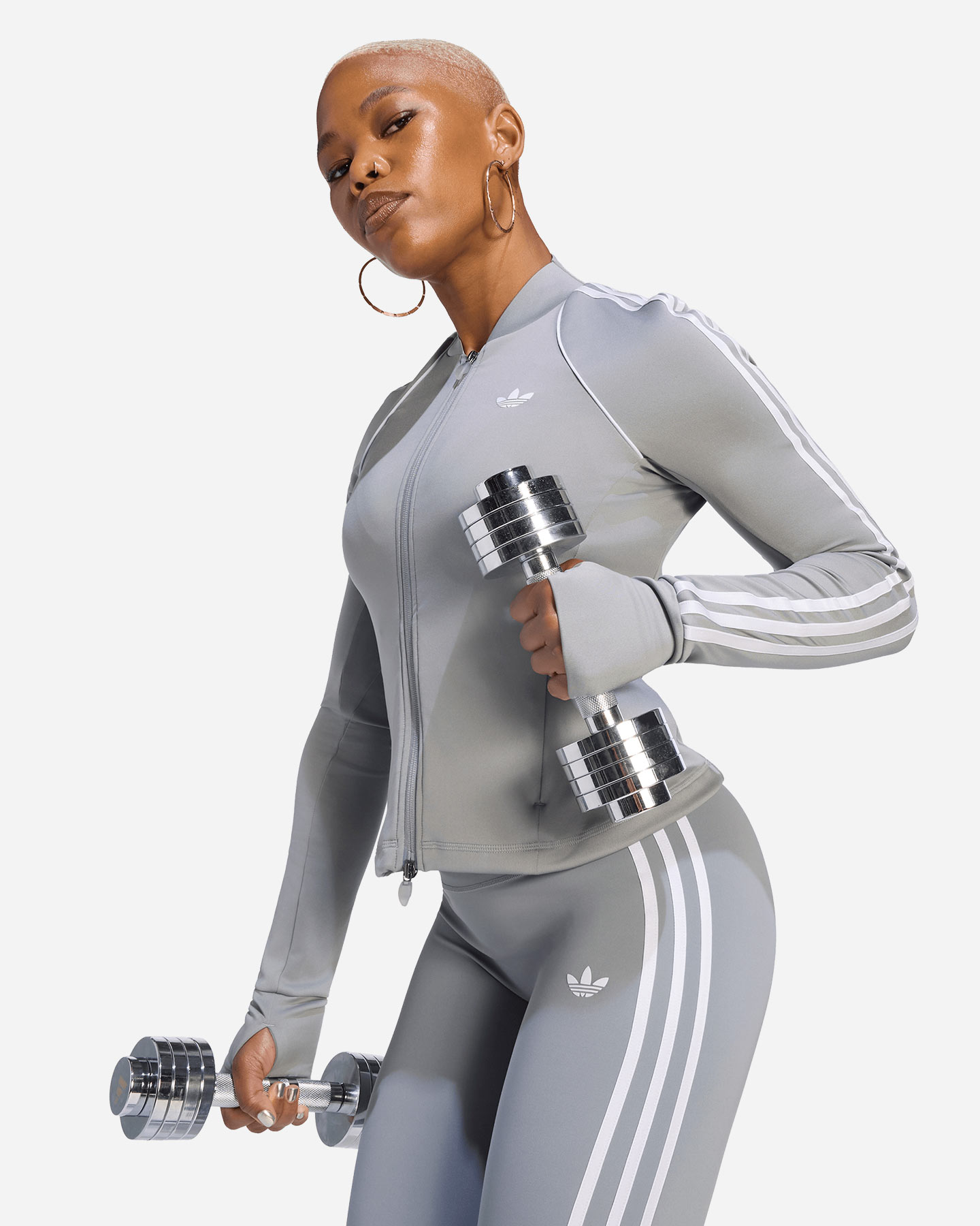 Felpa training ADIDAS ORIGINALS W - Grigio - 5 | Cisalfa Sport