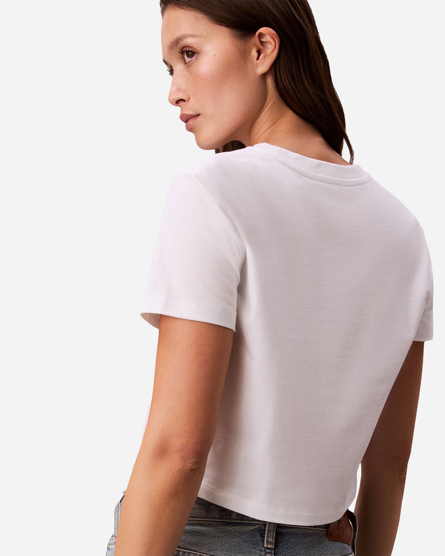 T-shirt CALVIN KLEIN JEANS SMALL LOGO W - Bianco - 5 | Cisalfa Sport