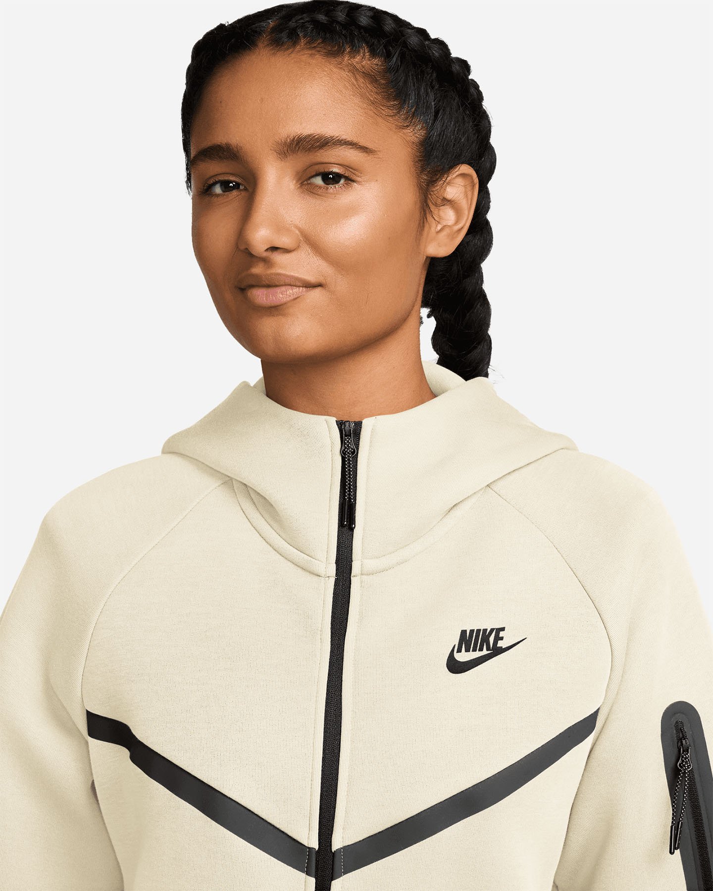 Felpa NIKE TECH FLEECE W - Bianco - 2 | Cisalfa Sport