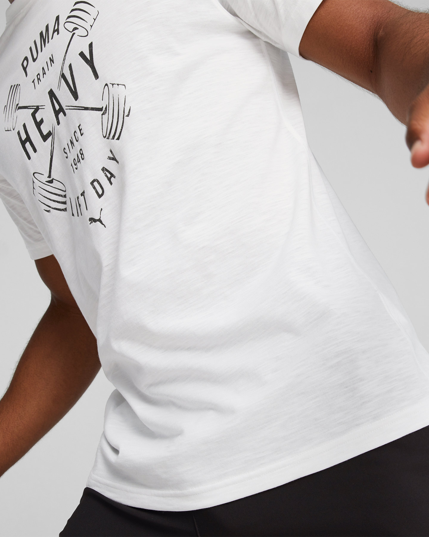 T-shirt training PUMA GRAPHIC M - Bianco - 5 | Cisalfa Sport