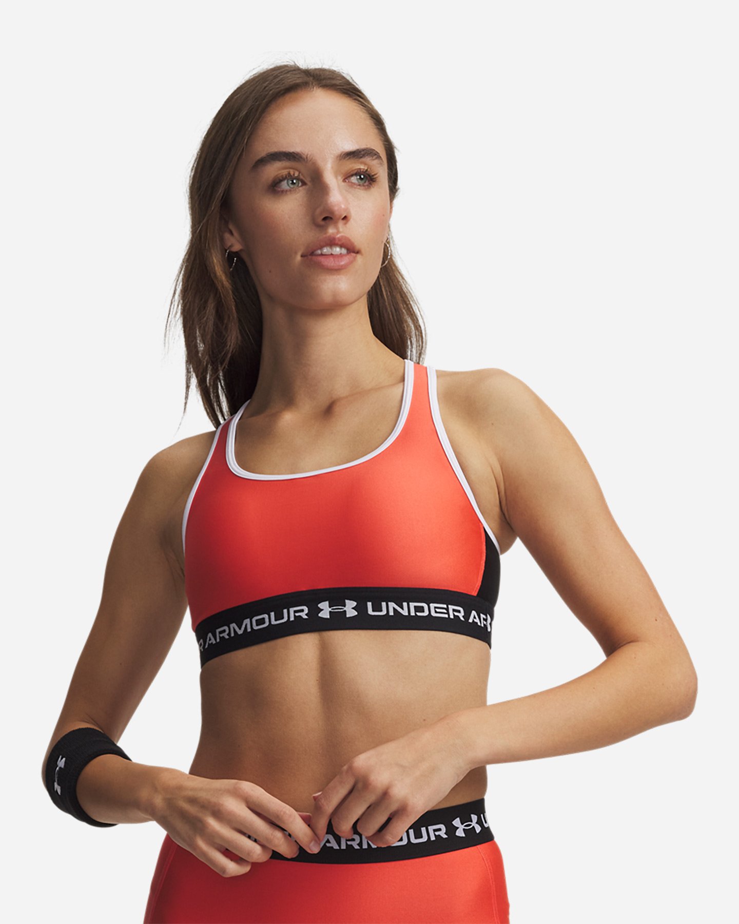 Bra training UNDER ARMOUR MID CROSSBACK W - Rosso - 0 | Cisalfa Sport