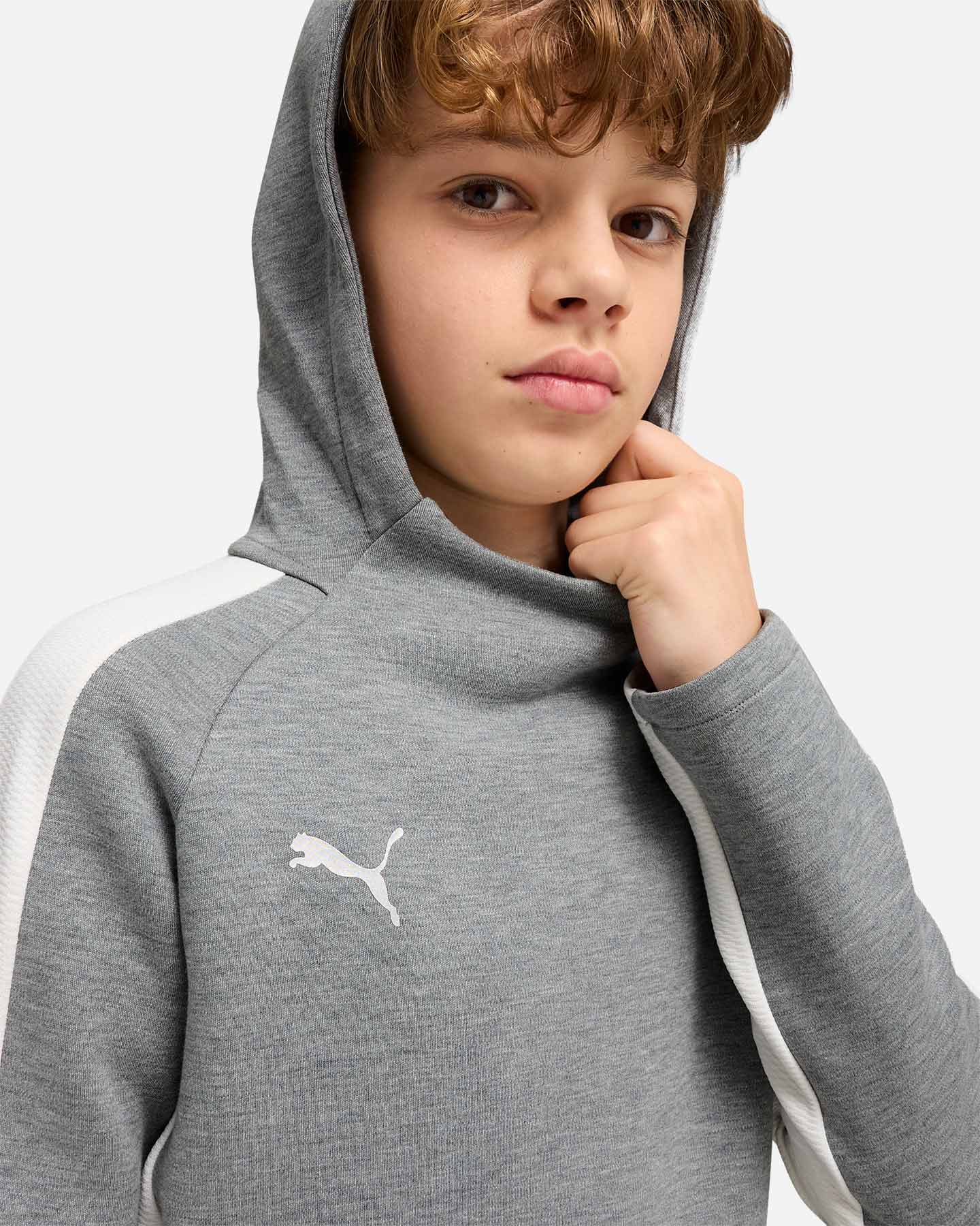 Abbigliamento calcio PUMA TEAMEVOSTRIPE JR - Grigio - 5 | Cisalfa Sport
