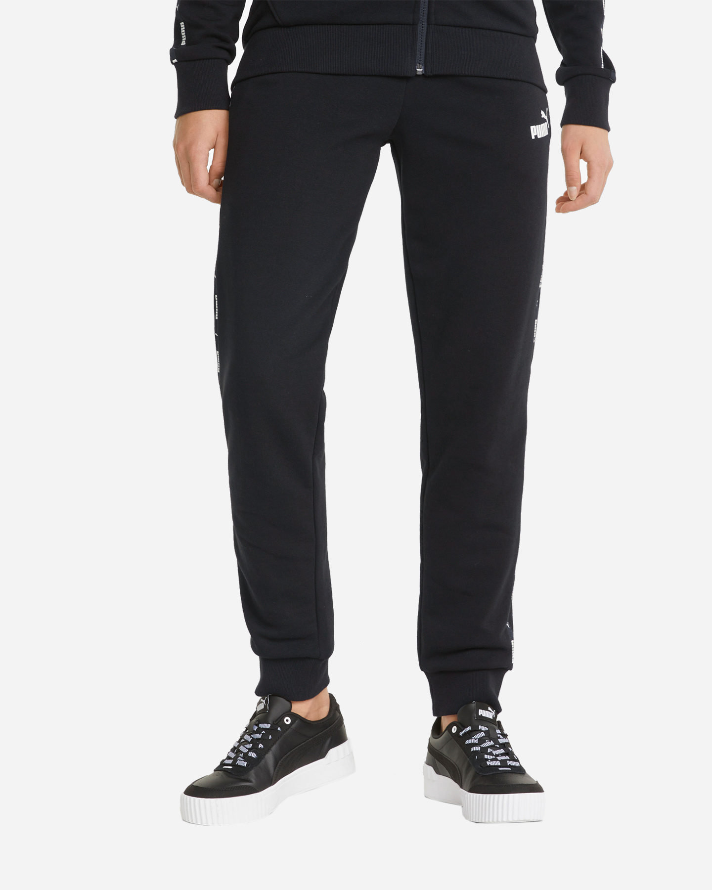 Pantalone PUMA TAPE LOGO LATERAL W - Nero - 3 | Cisalfa Sport