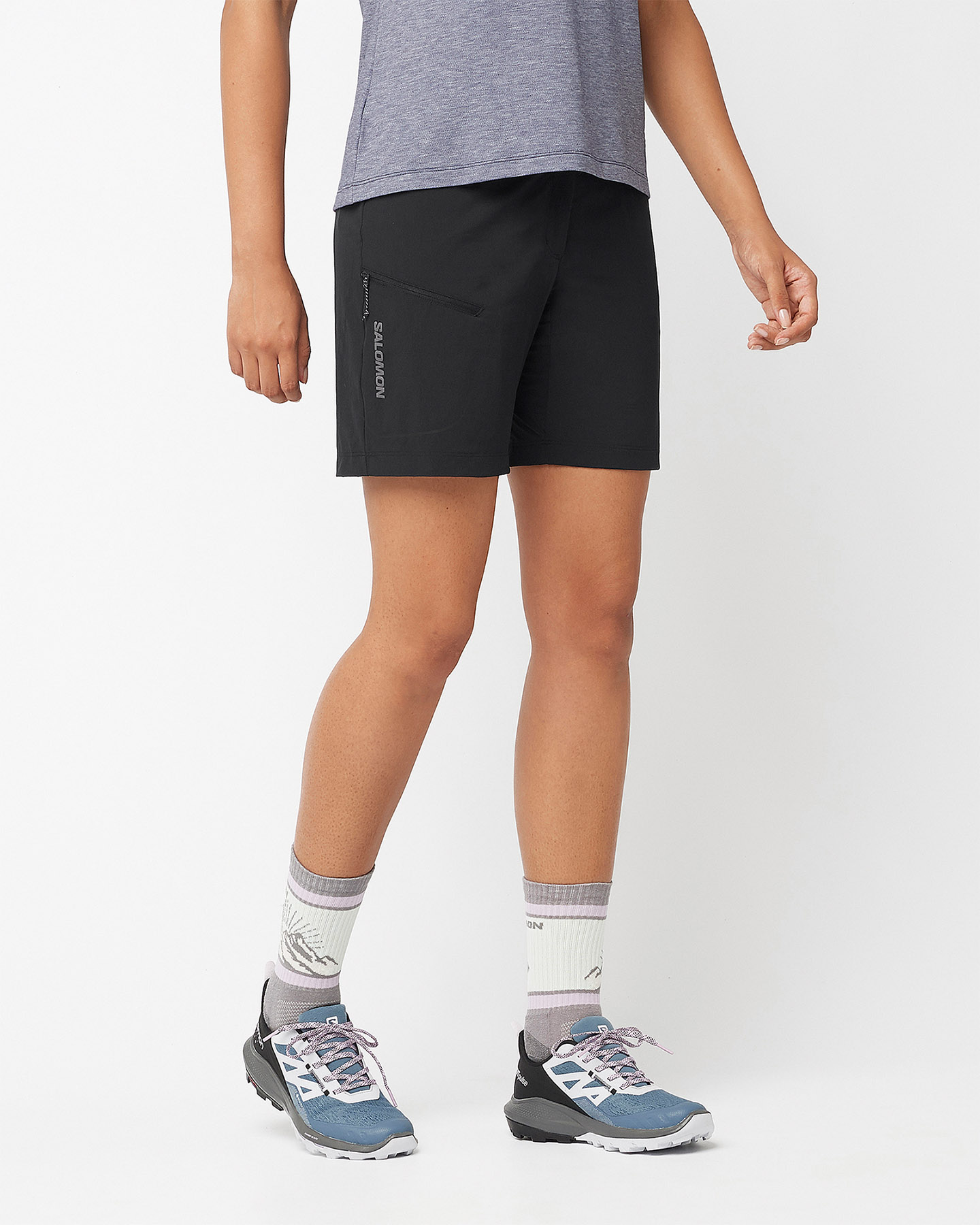 Pantaloncini SALOMON WAYFARER W - Nero - 1 | Cisalfa Sport