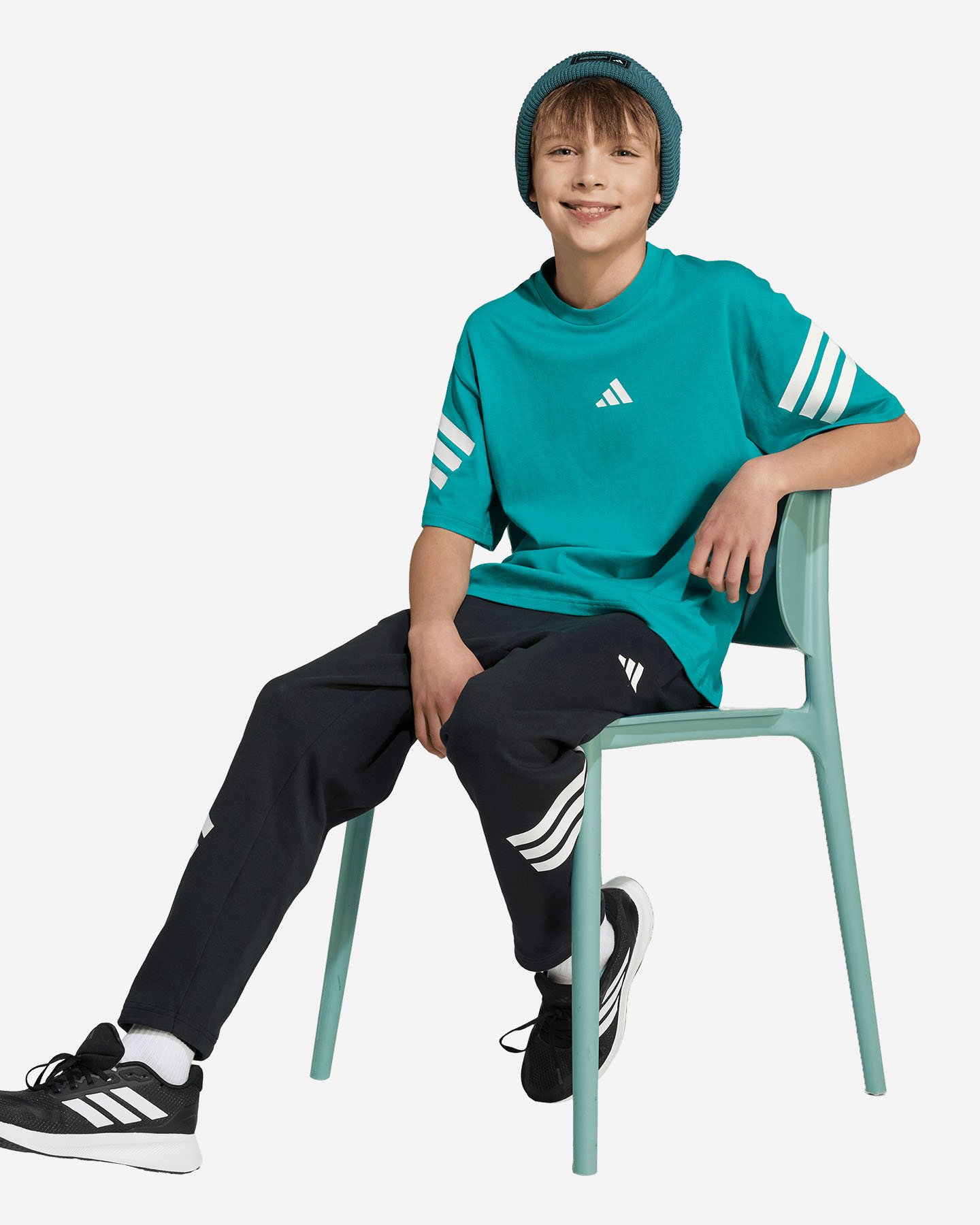 T-shirt ADIDAS 3STRIPES JR - Verde - 3 | Cisalfa Sport