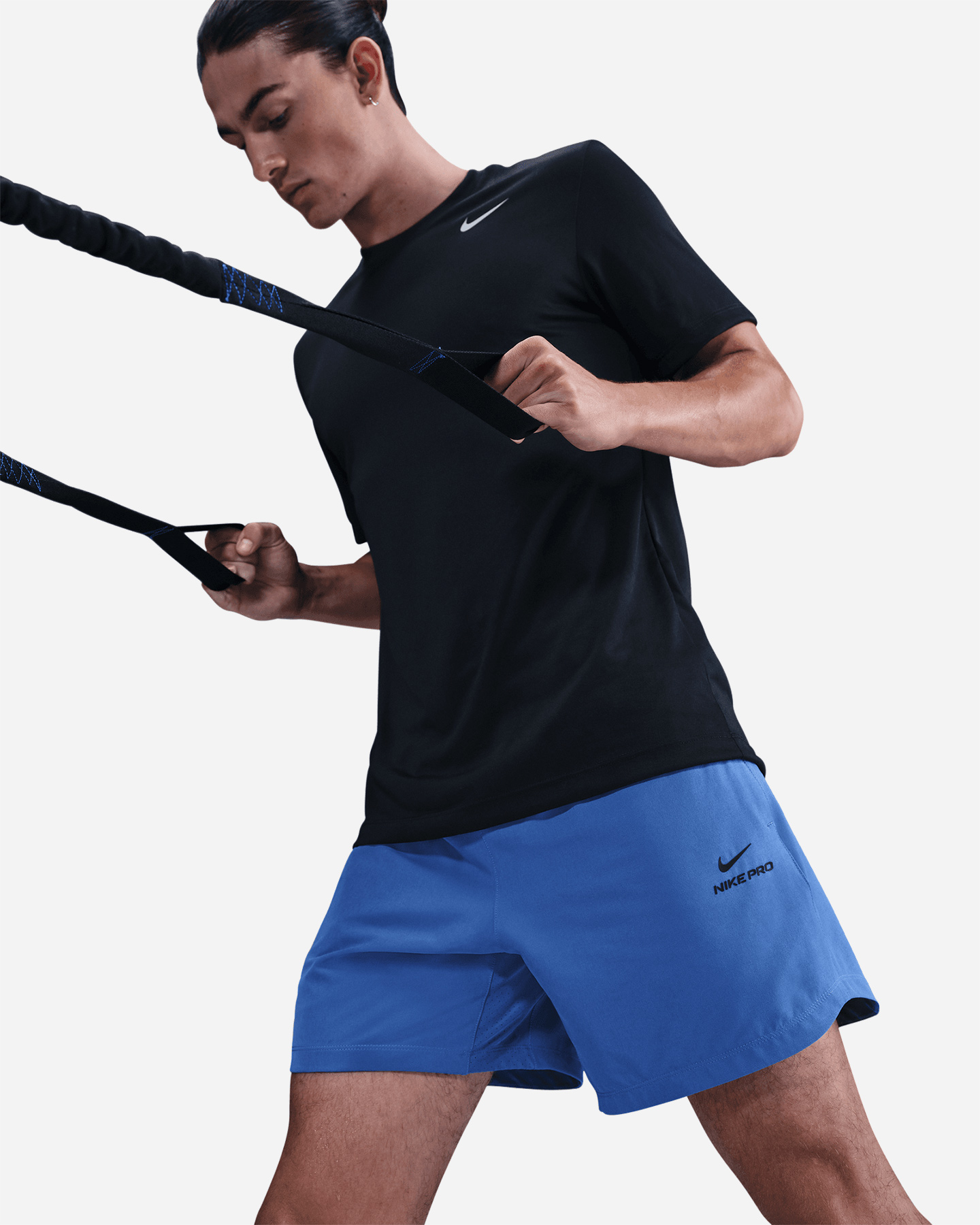 Pantalone training NIKE DRI FIT 6IN NK PRO M - Blu - 3 | Cisalfa Sport