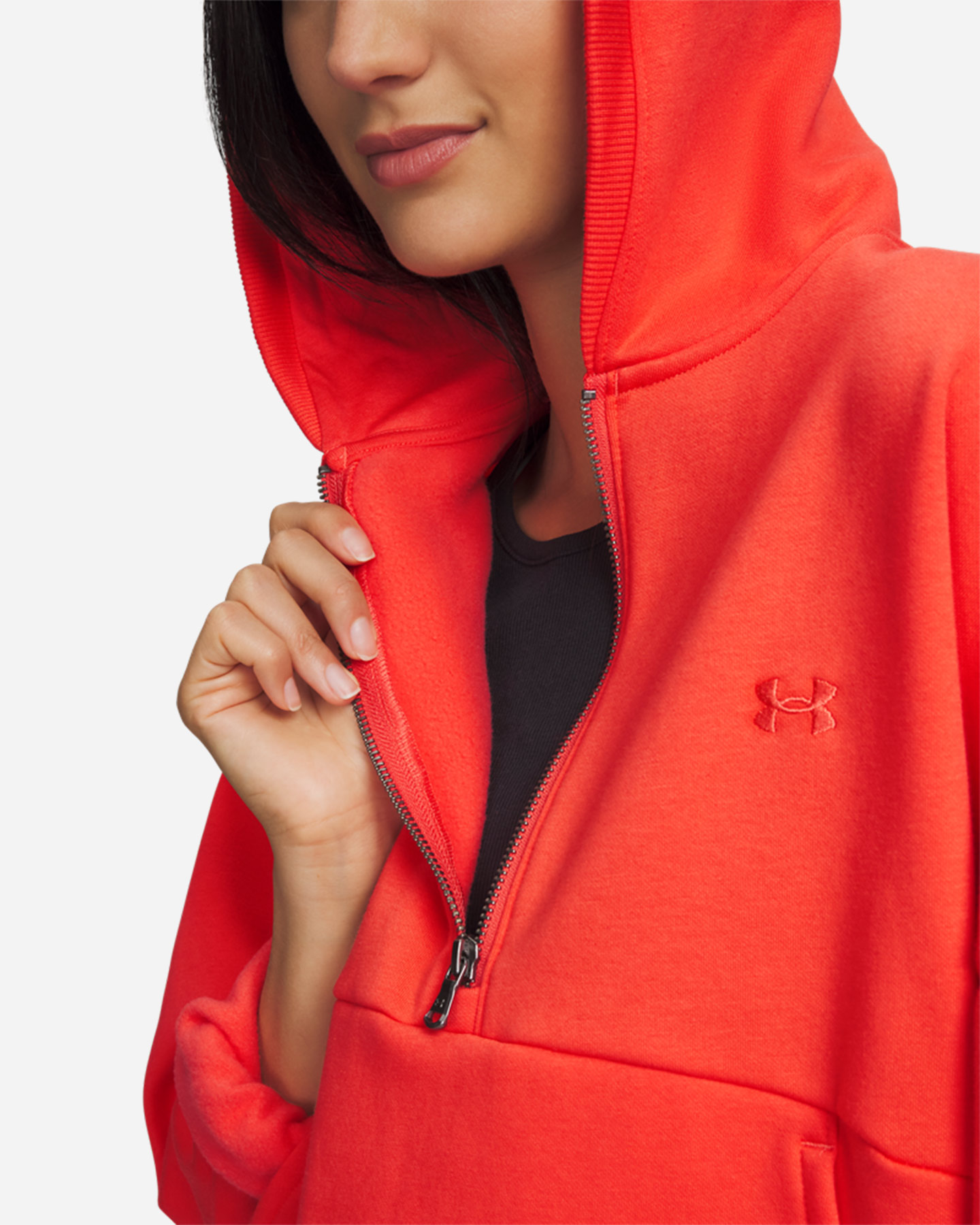 Felpa training UNDER ARMOUR ICON W - Rosso - 2 | Cisalfa Sport