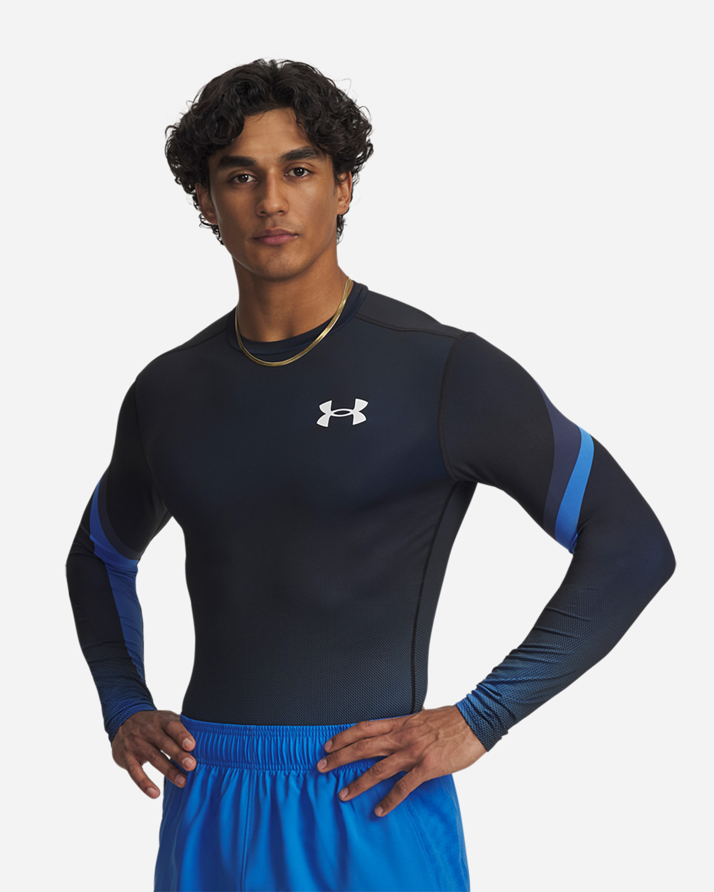 T-shirt training UNDER ARMOUR HEATGEAR SUBLIMATED M - Blu - 0 | Cisalfa Sport