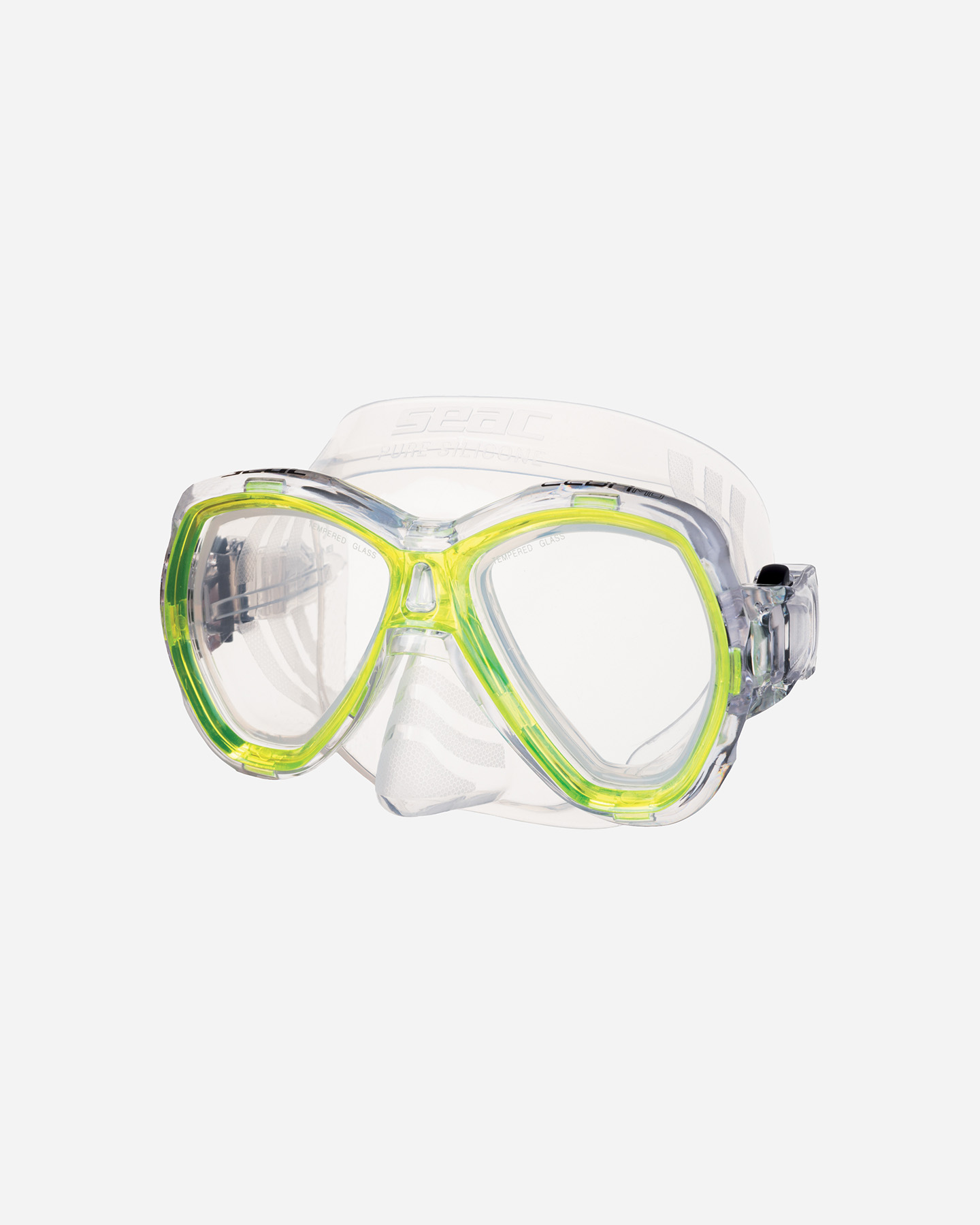 Maschera da Snorkeling Colorata a Due Lenti Unisex Adulto Seac Ischia 