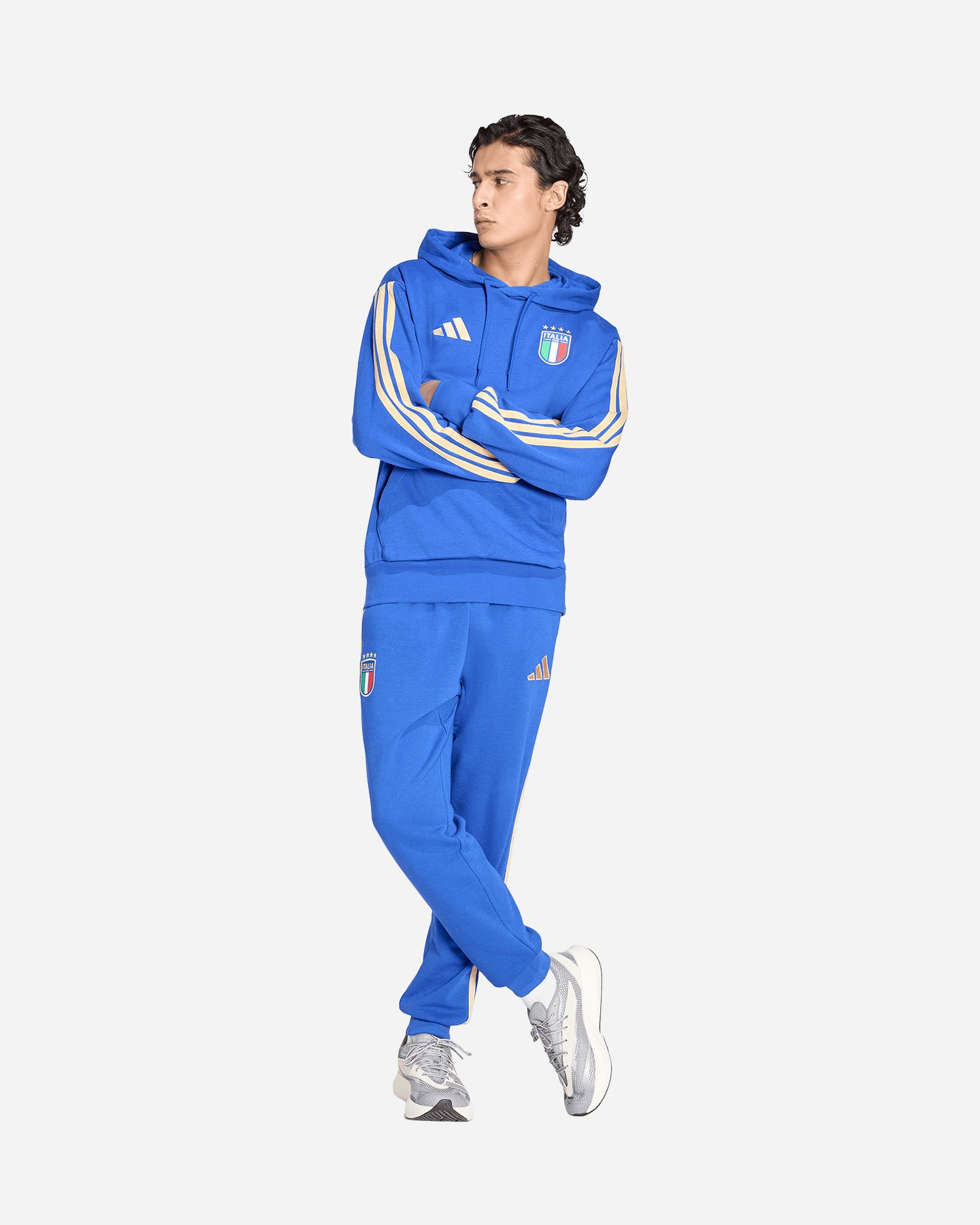 Abbigliamento calcio ufficiale ADIDAS ITALIA FIGC DNA M - Blu - 3 | Cisalfa Sport