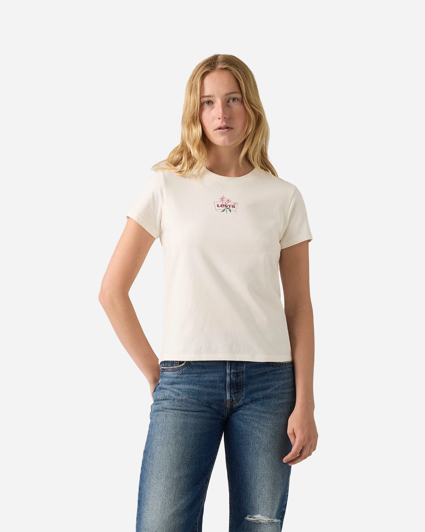 T-shirt LEVI'S BATWING FLOWERS W - Bianco - 2 | Cisalfa Sport