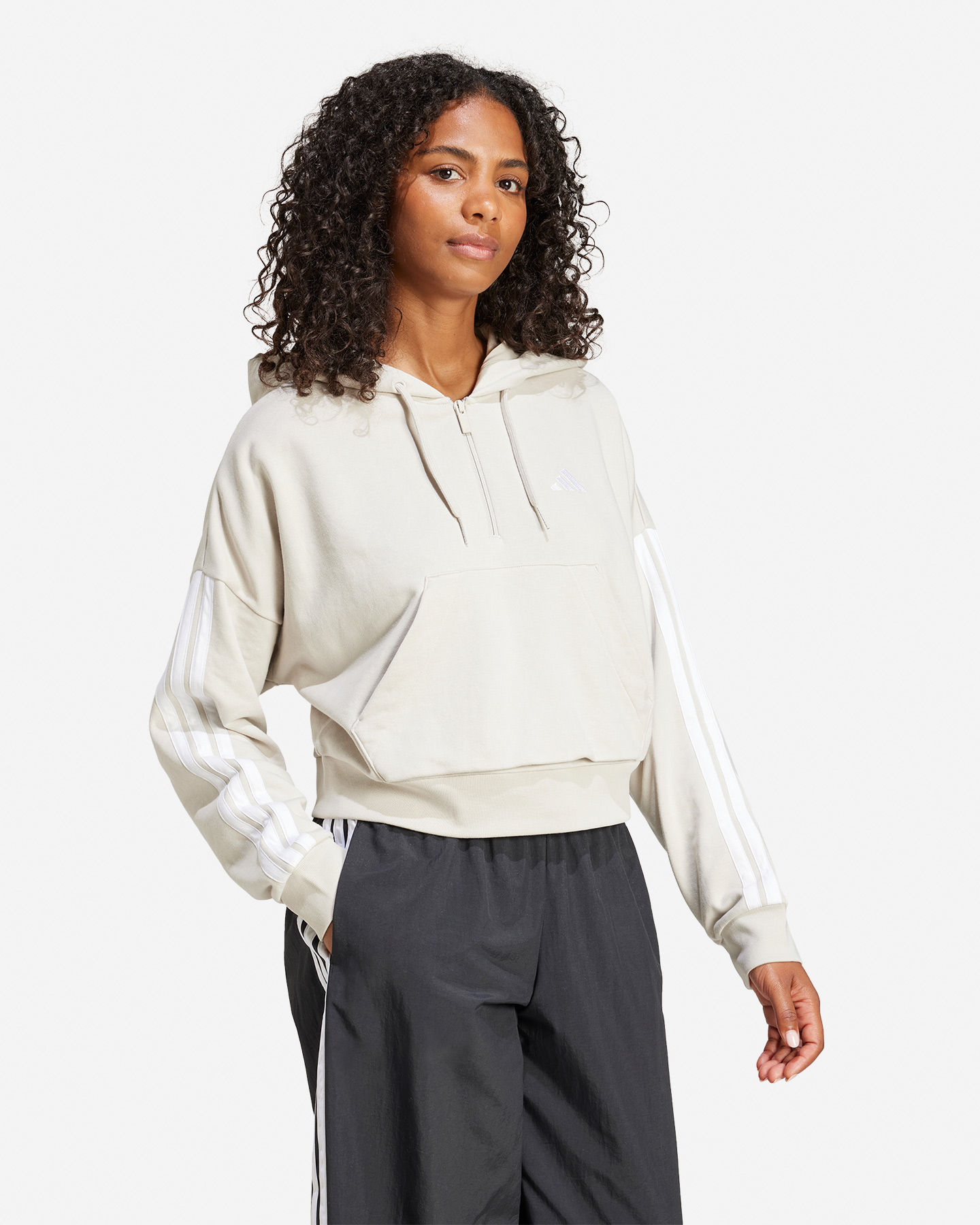 Felpa ADIDAS 3STRIPES ESSENTIAL W - Grigio - 3 | Cisalfa Sport