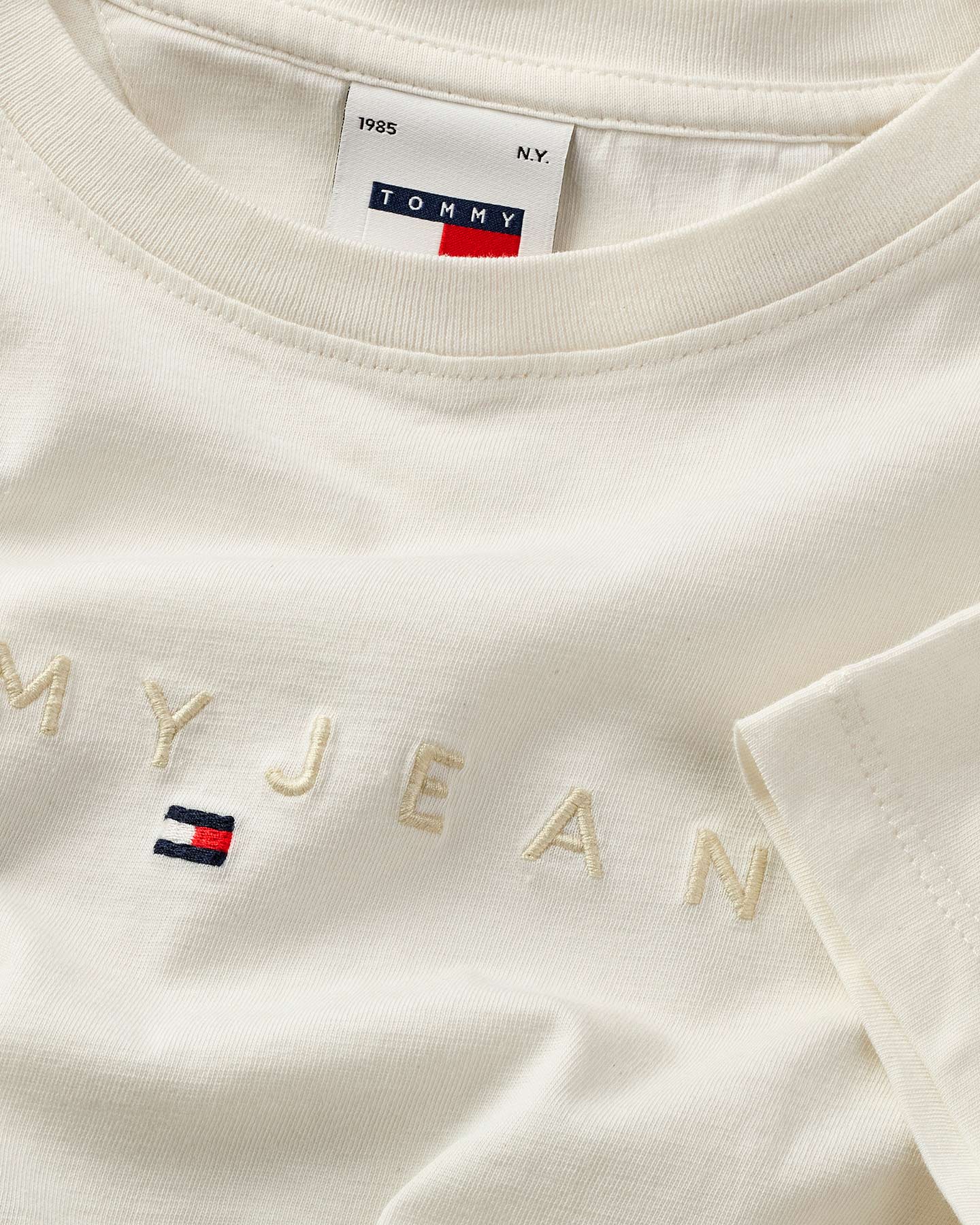 T-shirt TOMMY HILFIGER SLIM LINEAR W - Bianco - 2 | Cisalfa Sport