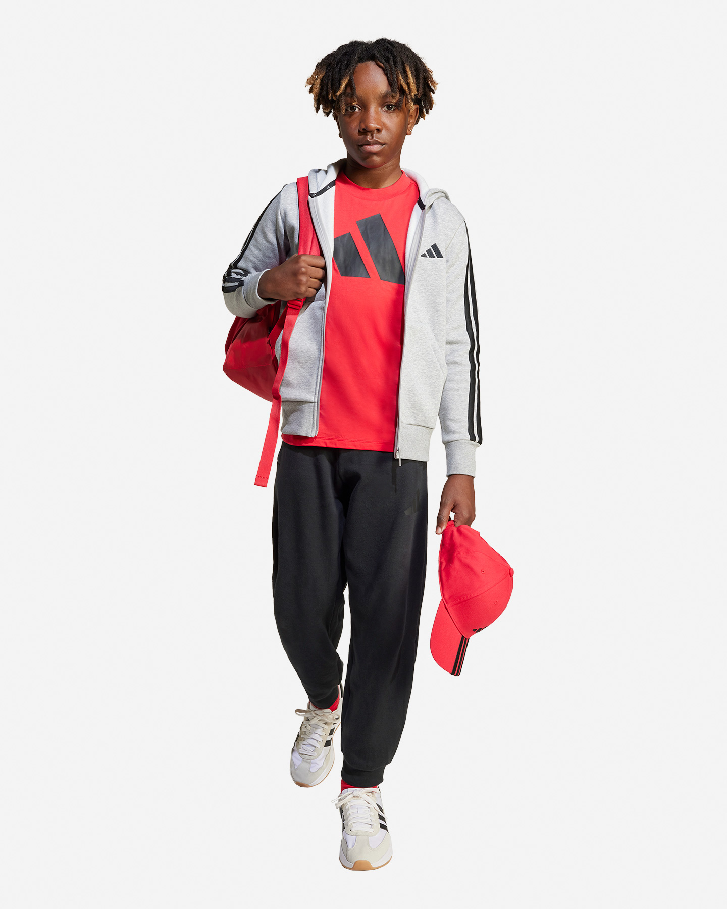 T-shirt ADIDAS BIG LOGO JR - Rosso - 5 | Cisalfa Sport