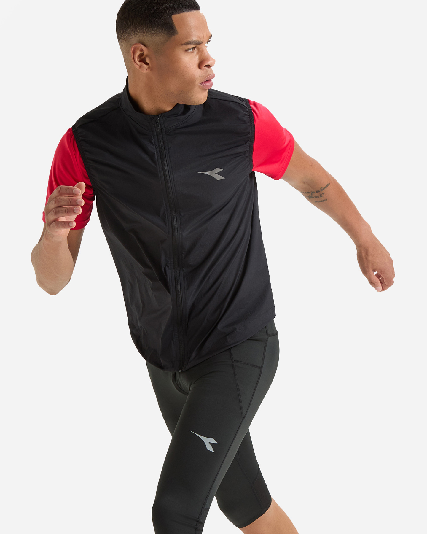 Giacca running DIADORA PACKABLE VEST M - Nero - 3 | Cisalfa Sport