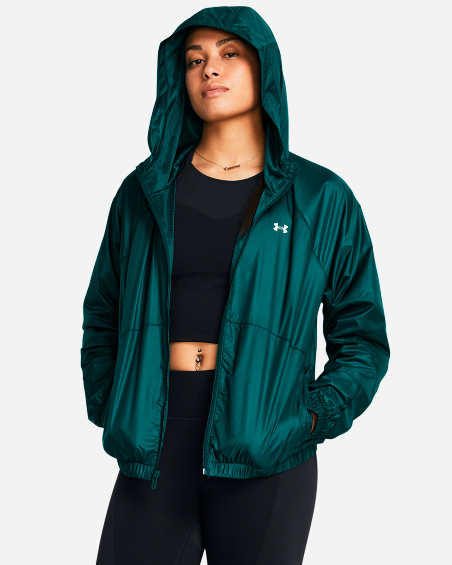Felpa UNDER ARMOUR SPORT WINDBREAKER W - Verde - 2 | Cisalfa Sport