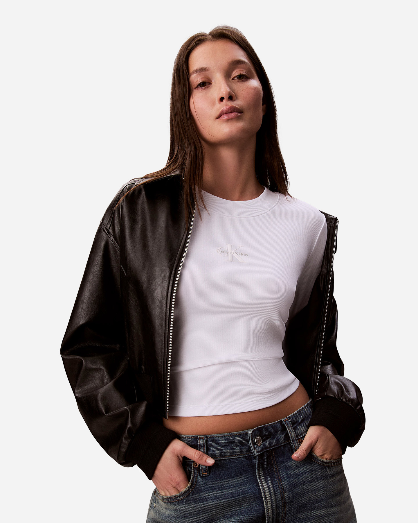 T-shirt CALVIN KLEIN JEANS LOGO W - Bianco - 2 | Cisalfa Sport