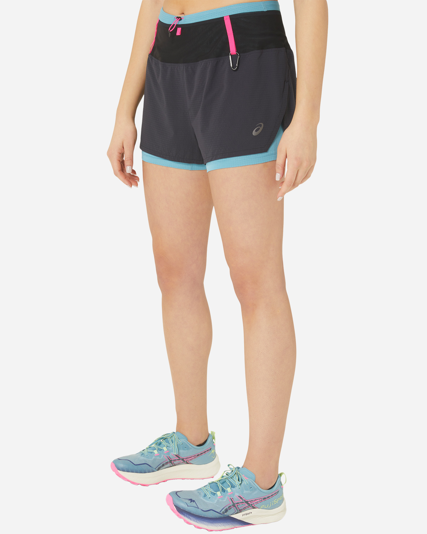 Short running ASICS FUJITRAIL 2-N-1 W - Nero - 2 | Cisalfa Sport
