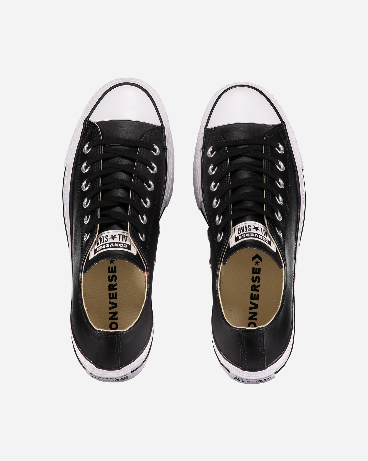 Scarpe sneakers CONVERSE ALL STAR PLATFORM LEATHER OX W - Nero - 3 | Cisalfa Sport