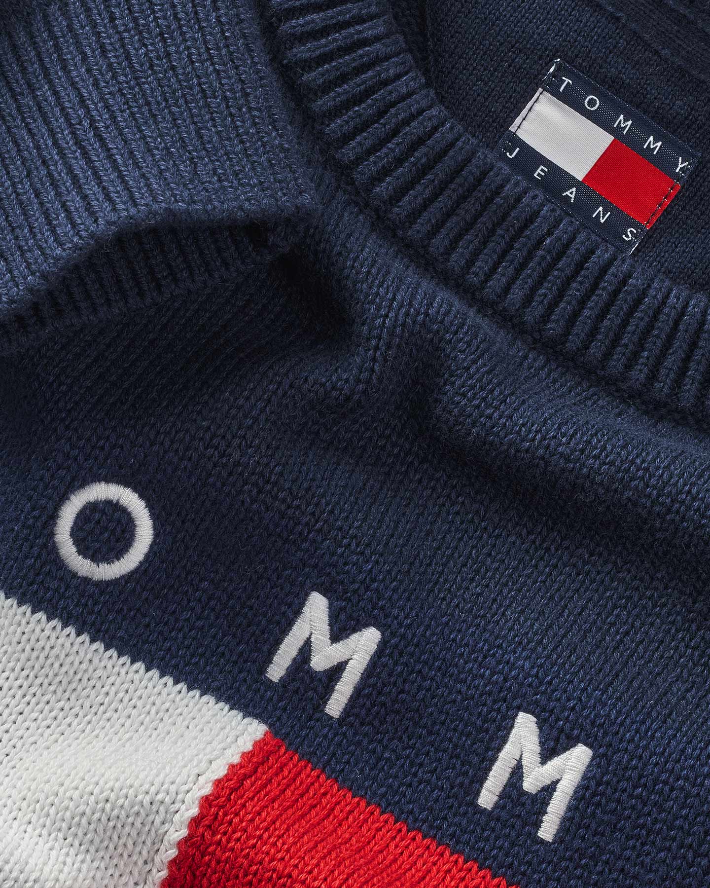 Maglione TOMMY HILFIGER CENTER FLAG W - Blu Navy - 5 | Cisalfa Sport