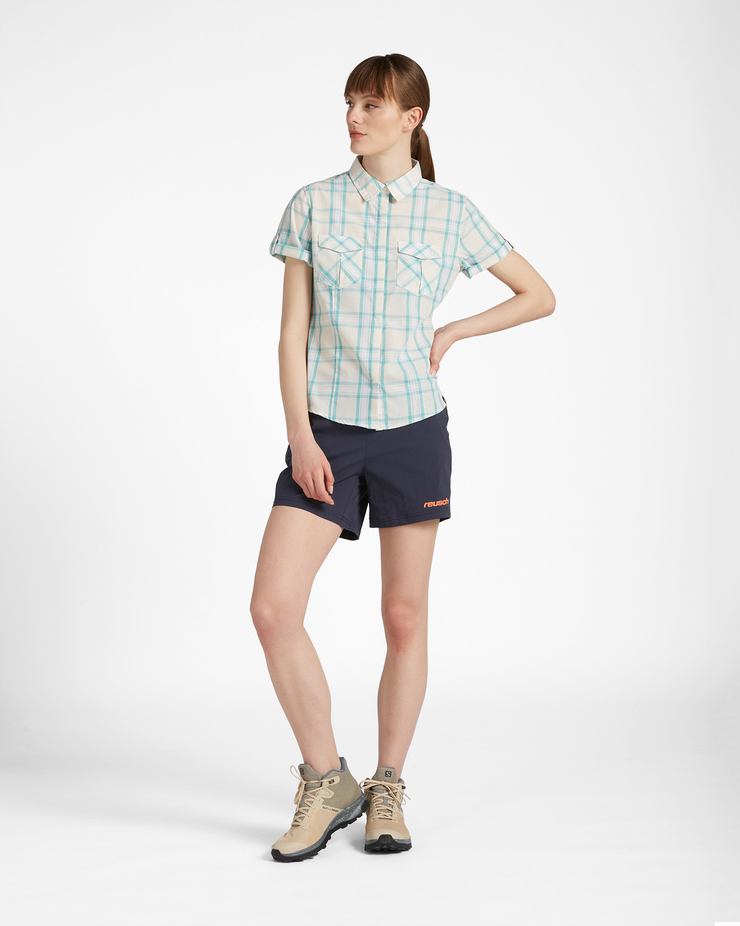 Camicia 8848 ROLL-UP CHECK W - Bianco - 1 | Cisalfa Sport