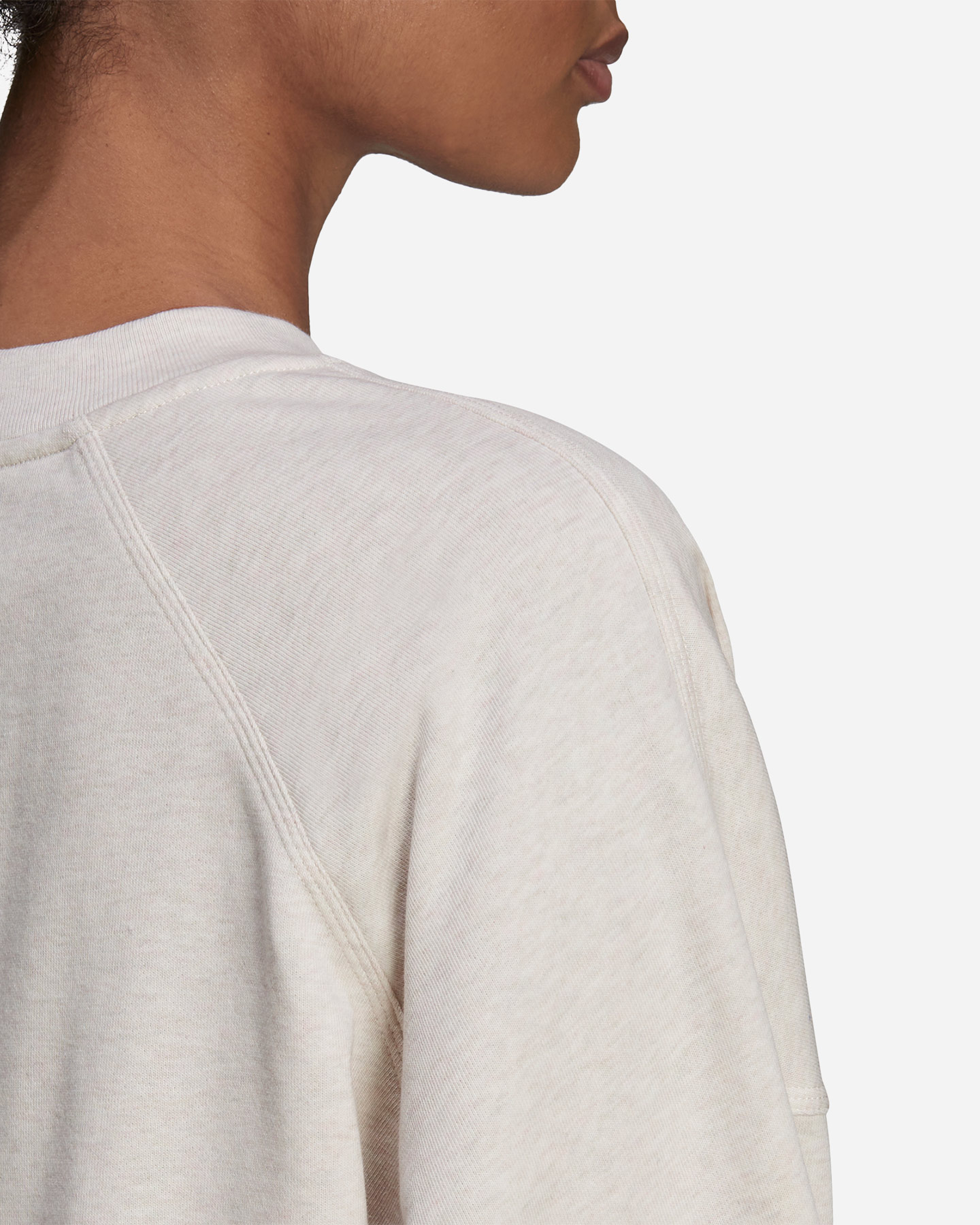 Felpa ADIDAS ROUND CROP W - Bianco - 5 | Cisalfa Sport