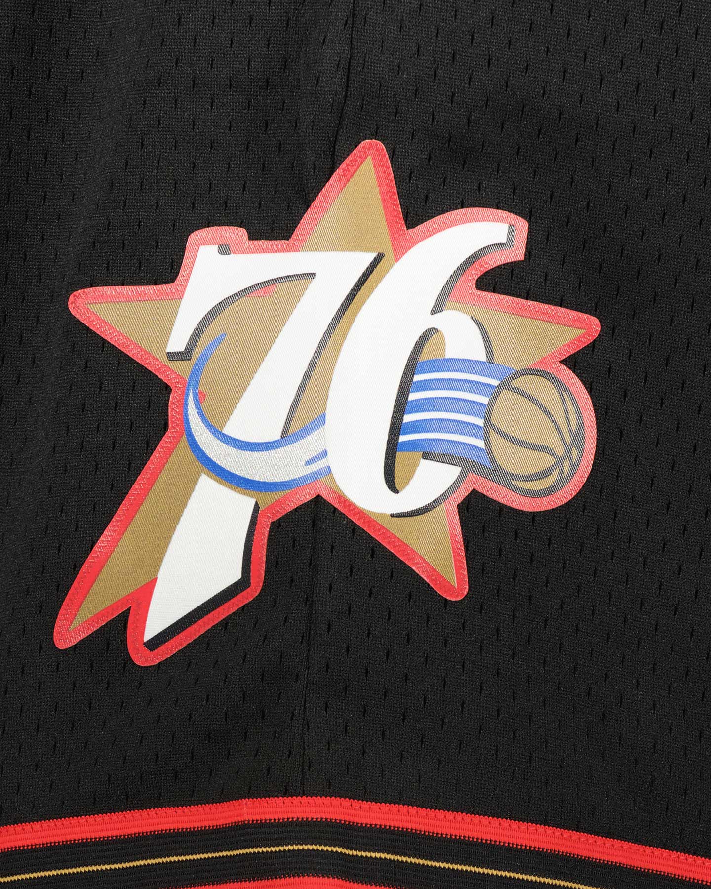 Pantaloncini basket MITCHELL&NESS NBA PHILADELPHIA 76ERS '00 ICON M - Nero - 3 | Cisalfa Sport