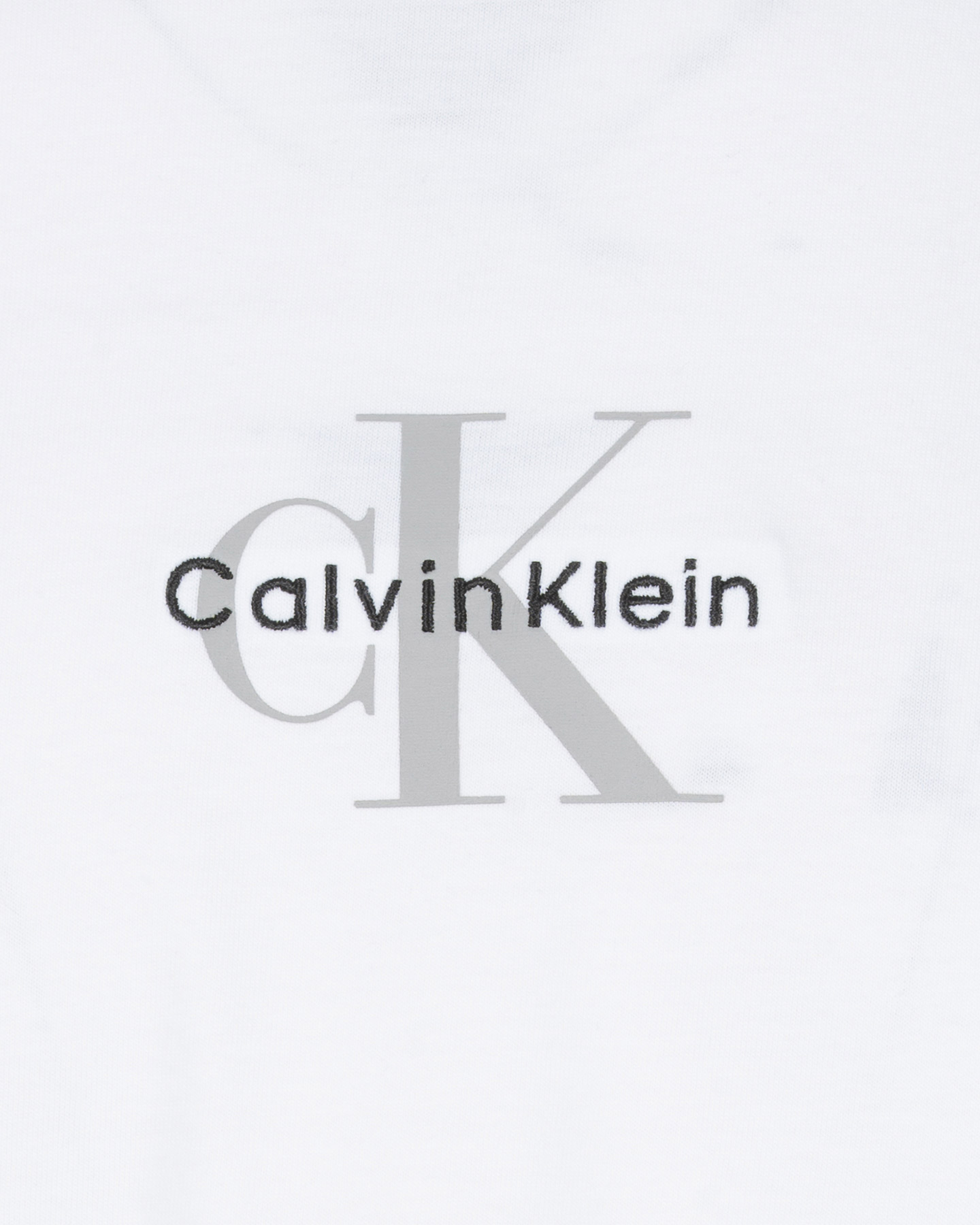 T-shirt CALVIN KLEIN JEANS MICRO MONOLOGO M - Bianco - 2 | Cisalfa Sport