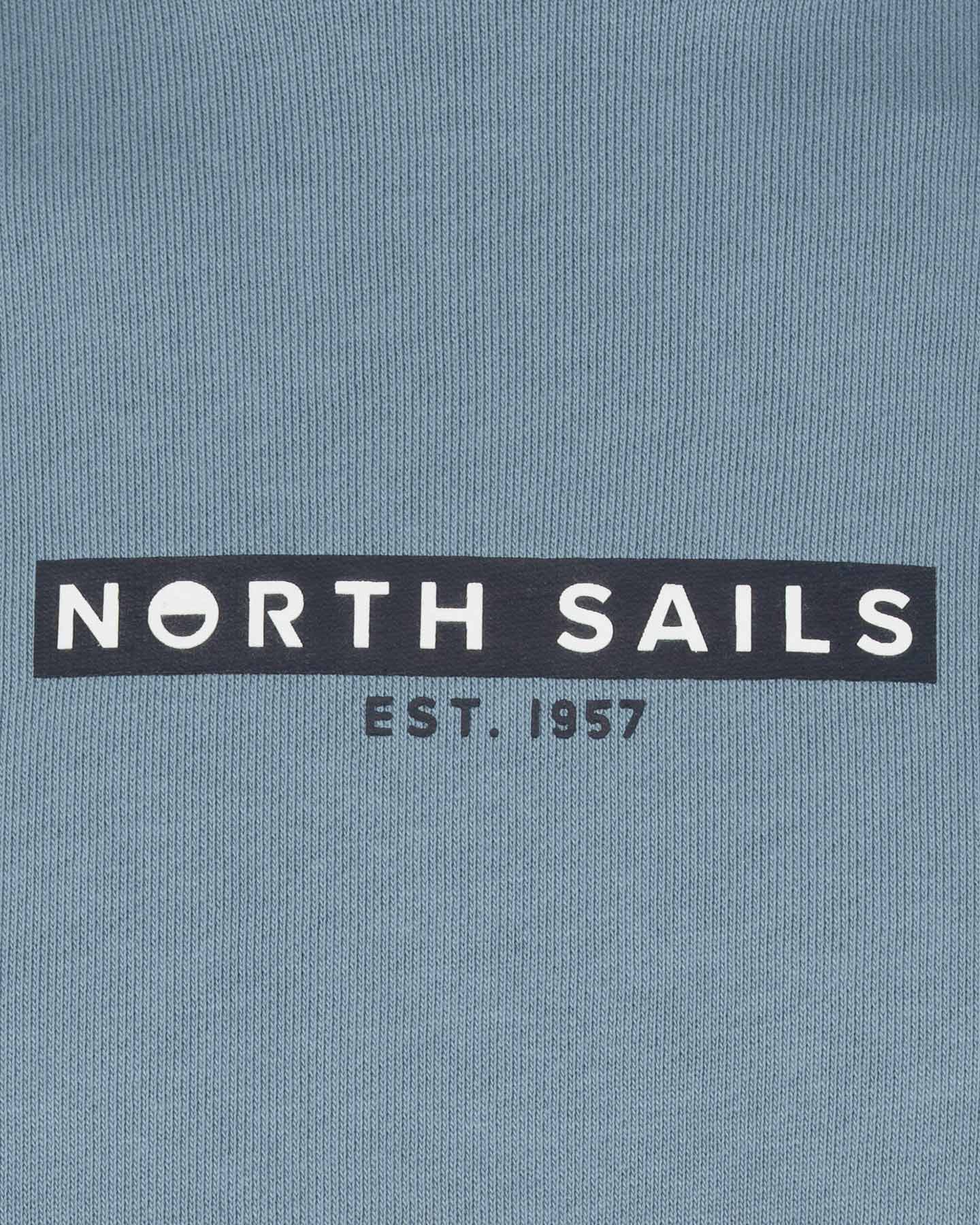 Felpa NORTH SAILS LINEAR LOGO M - Azzurro - 2 | Cisalfa Sport