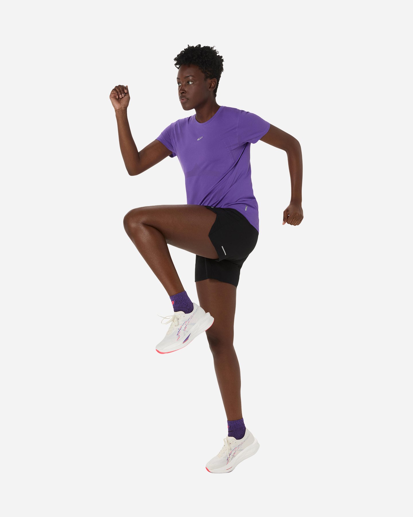 T-shirt running ASICS ROAD SEAMLESS W - Viola - 3 | Cisalfa Sport