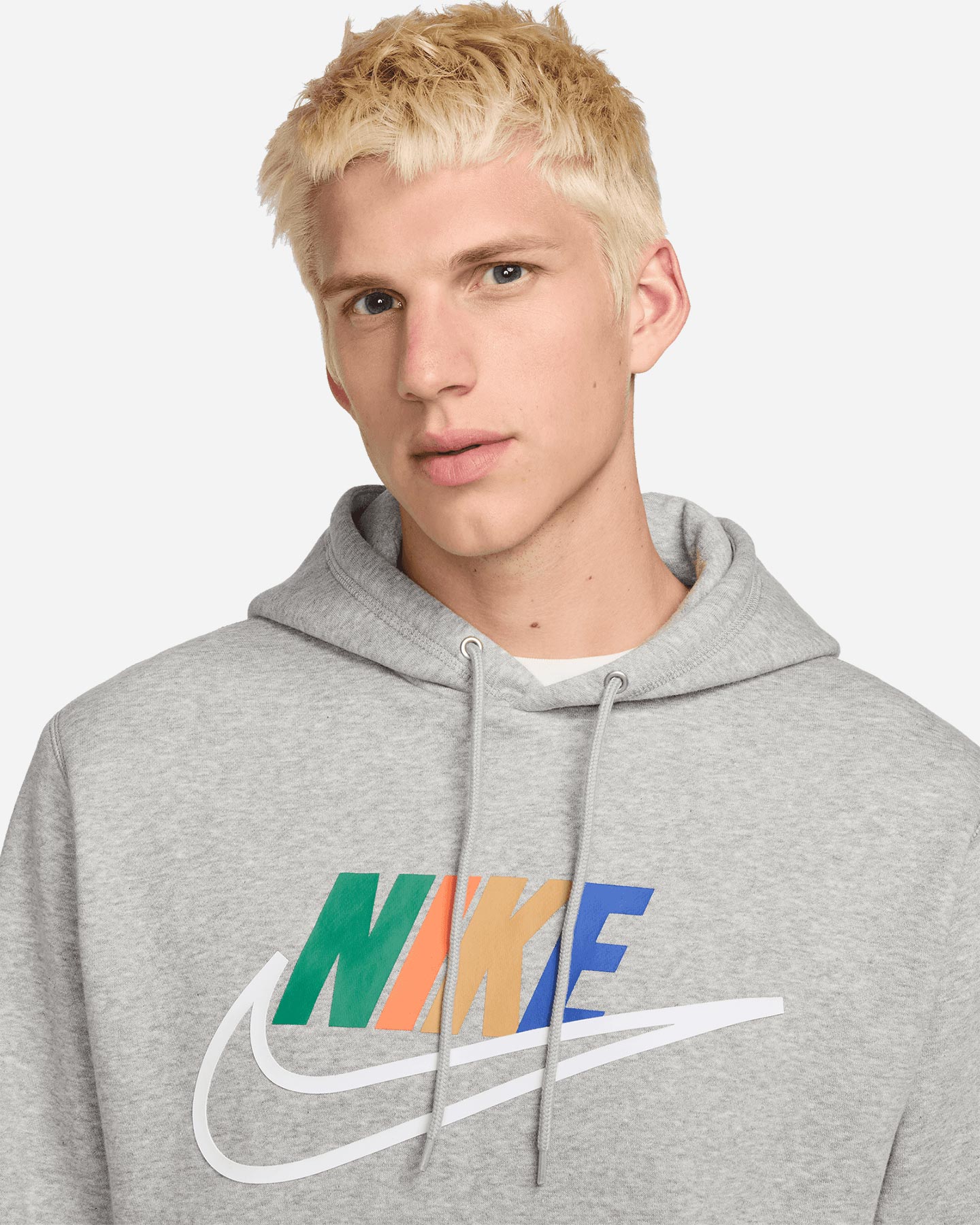 Felpa NIKE FLC CLUB FUTURA M - Grigio - 3 | Cisalfa Sport