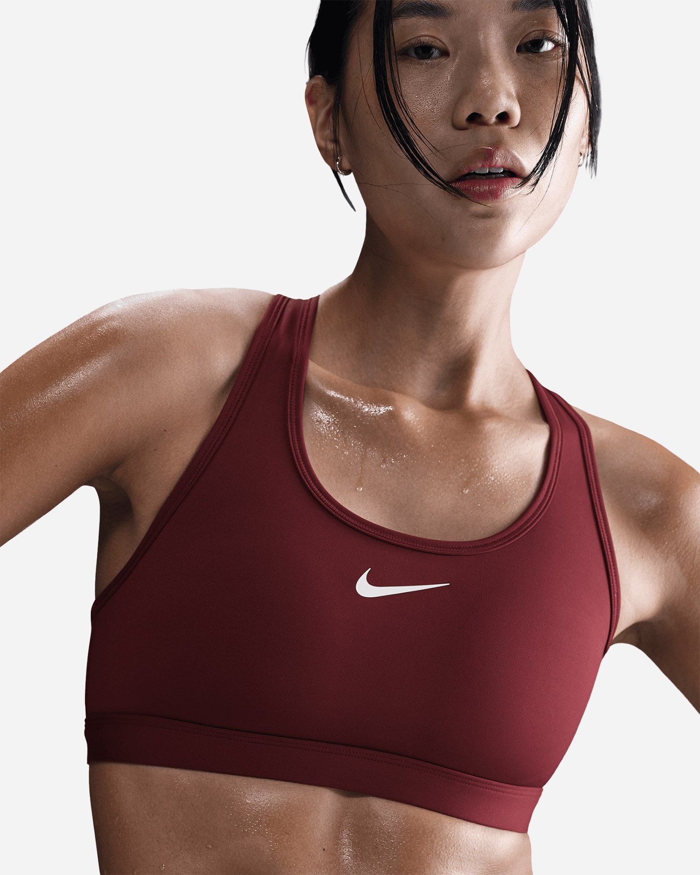 Bra training NIKE SMALL LOGO SWOOSH W - Rosso - 4 | Cisalfa Sport